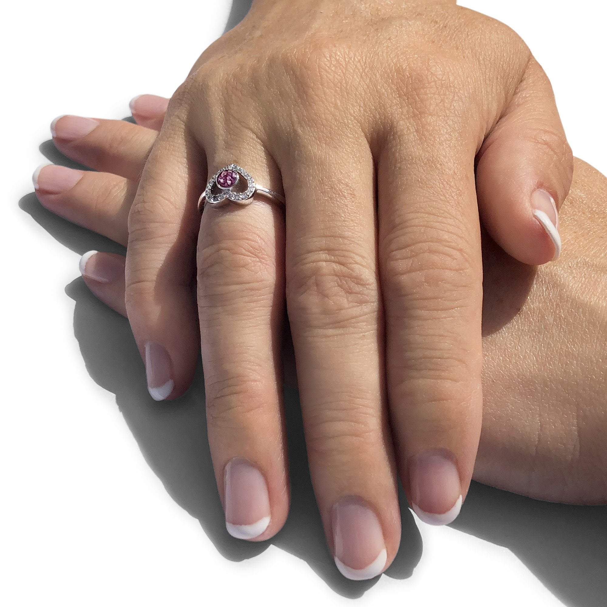 EverWith Ladies Forever Memorial Ashes Ring with Fine Crystals - EverWith Memorial Jewellery - Trade