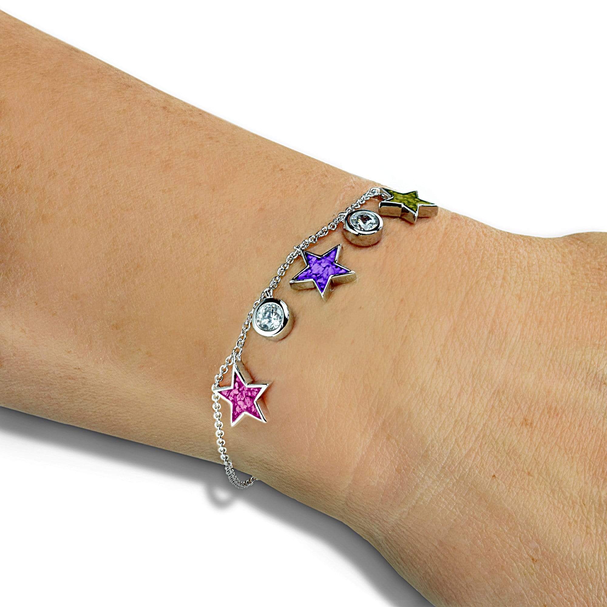 EverWith Ladies Galaxy Memorial Ashes Bracelet with Fine Crystals - EverWith Memorial Jewellery - Trade