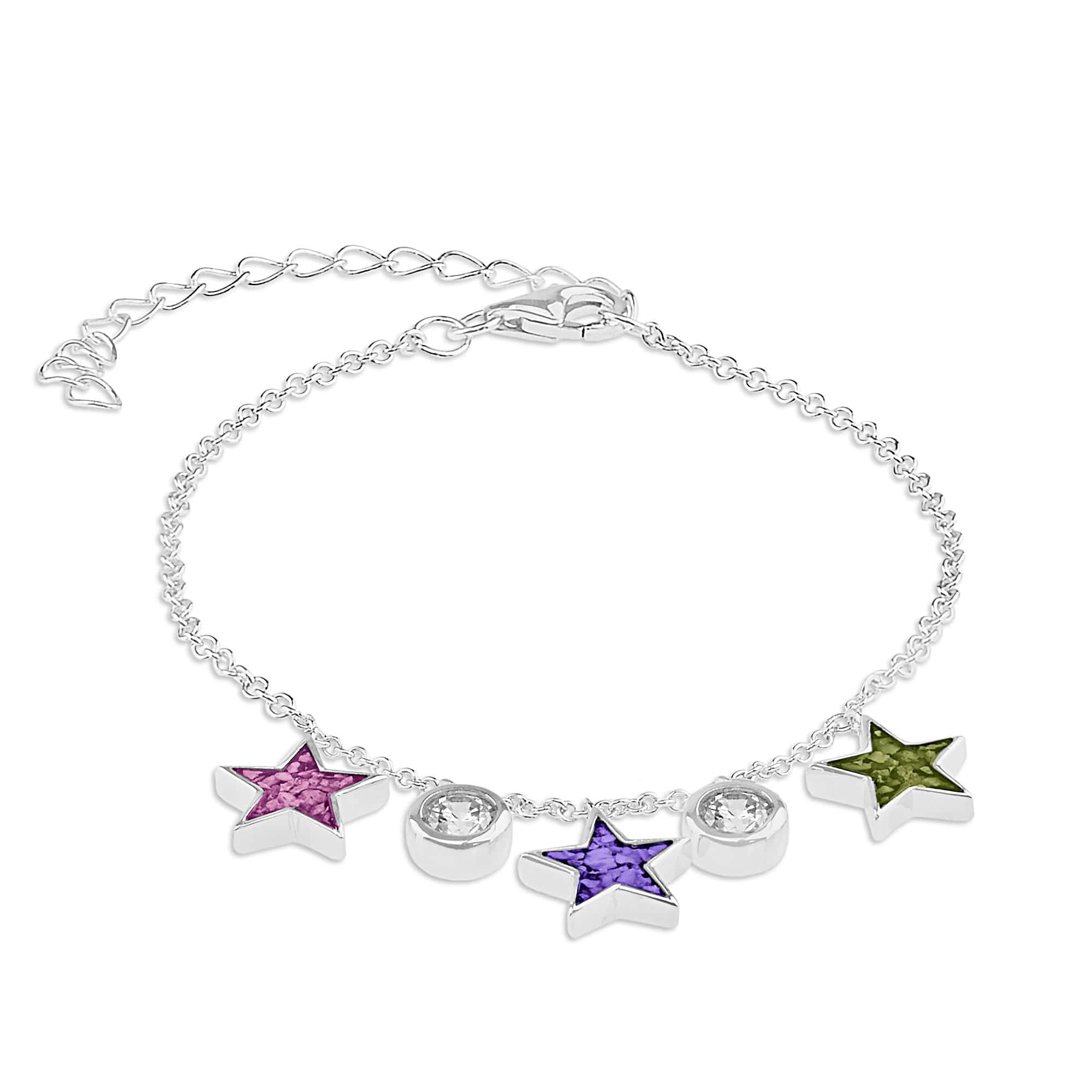 EverWith Ladies Galaxy Memorial Ashes Bracelet with Fine Crystals - EverWith Memorial Jewellery - Trade