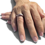 EverWith Ladies Harmony Memorial Ashes Ring with Fine Crystals - EverWith Memorial Jewellery - Trade