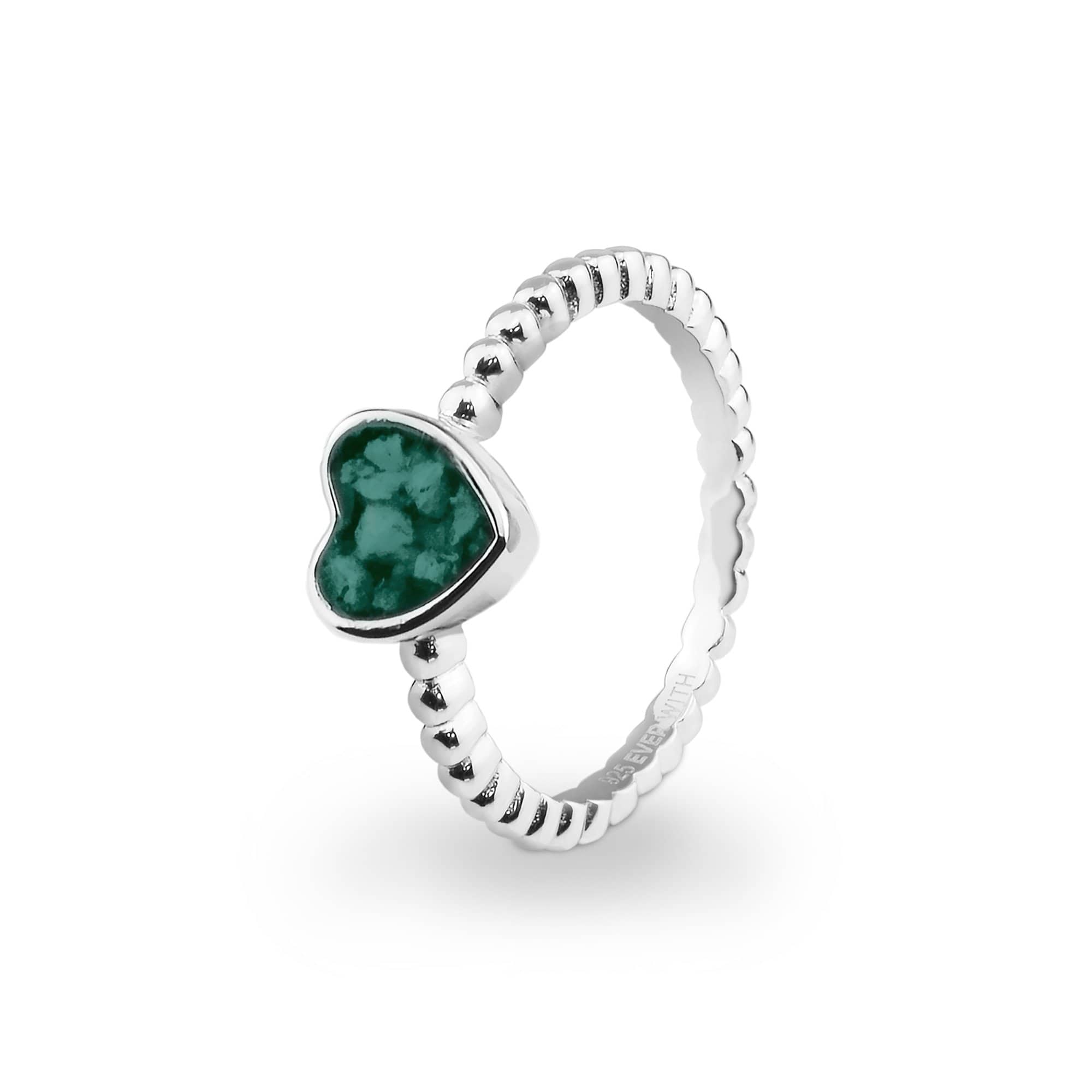 EverWith Ladies Heart Bubble Band Memorial Ashes Ring - EverWith Memorial Jewellery - Trade