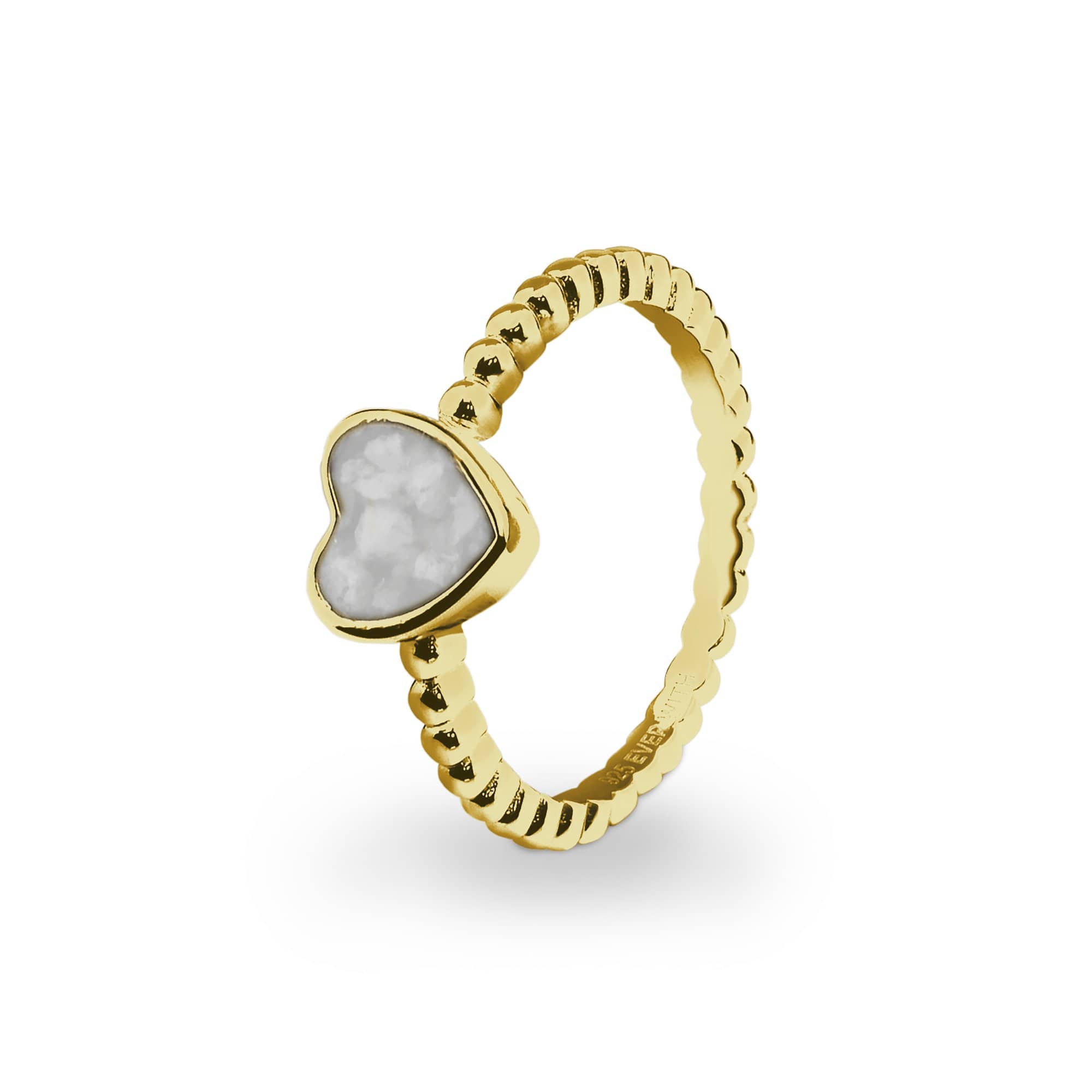 EverWith Ladies Heart Bubble Band Memorial Ashes Ring - EverWith Memorial Jewellery - Trade