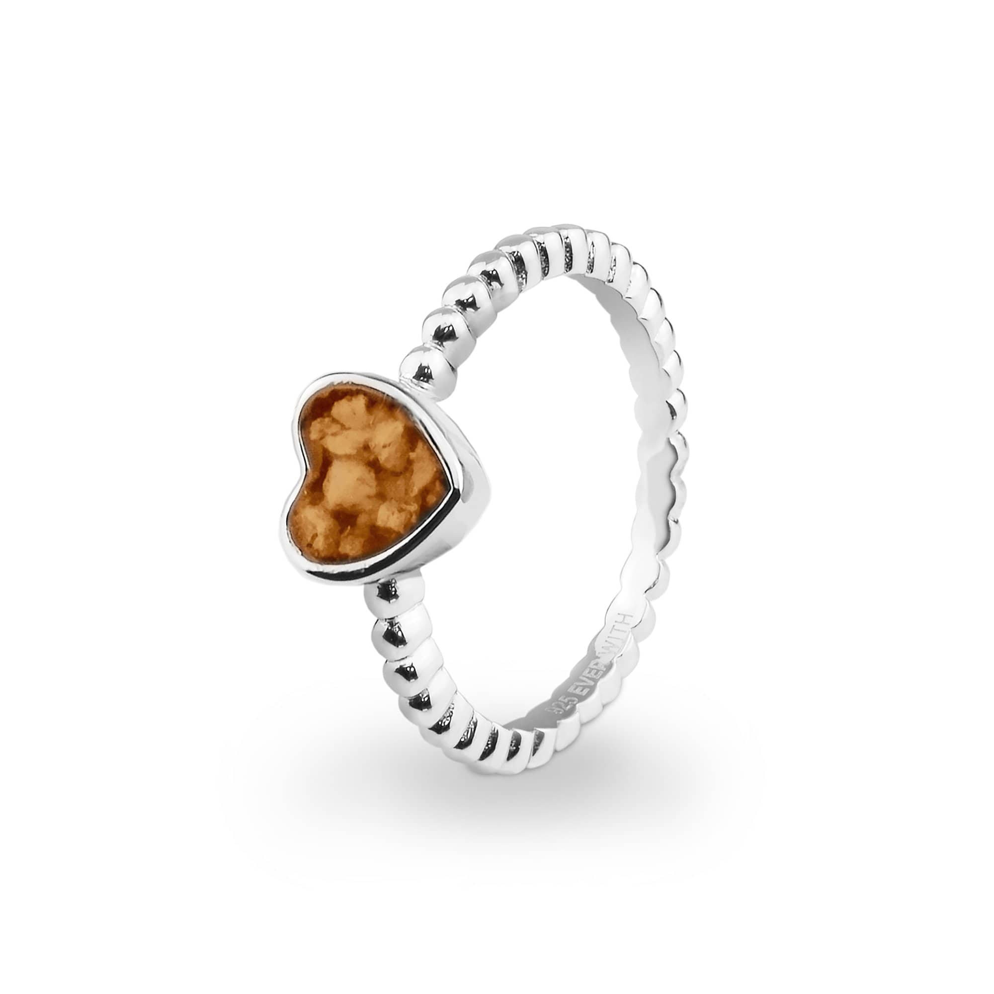 EverWith Ladies Heart Bubble Band Memorial Ashes Ring - EverWith Memorial Jewellery - Trade
