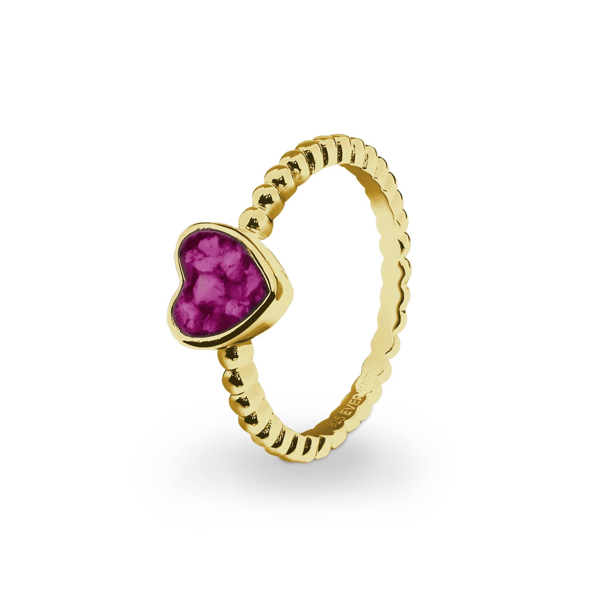 EverWith Ladies Heart Bubble Band Memorial Ashes Ring - EverWith Memorial Jewellery - Trade