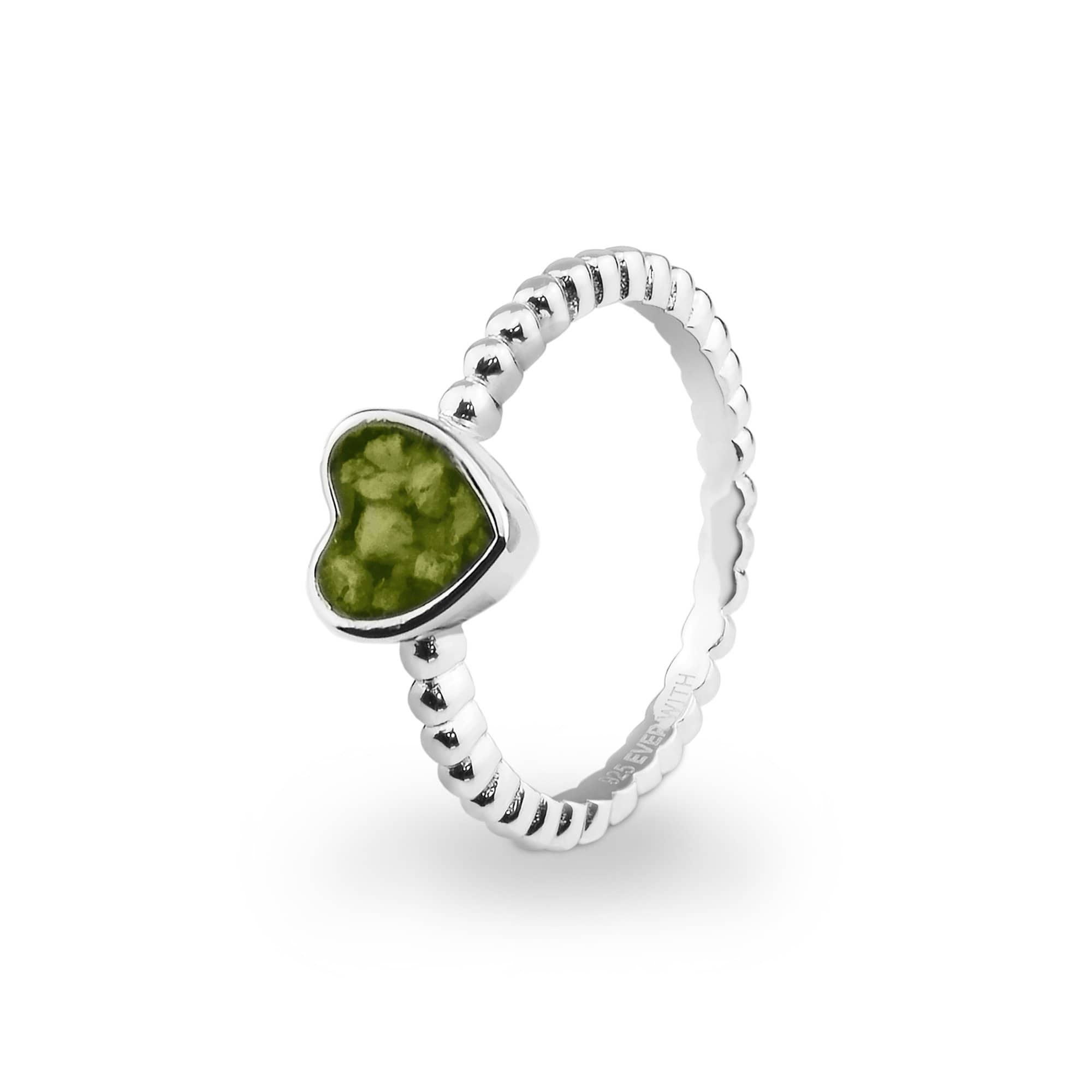 EverWith Ladies Heart Bubble Band Memorial Ashes Ring - EverWith Memorial Jewellery - Trade