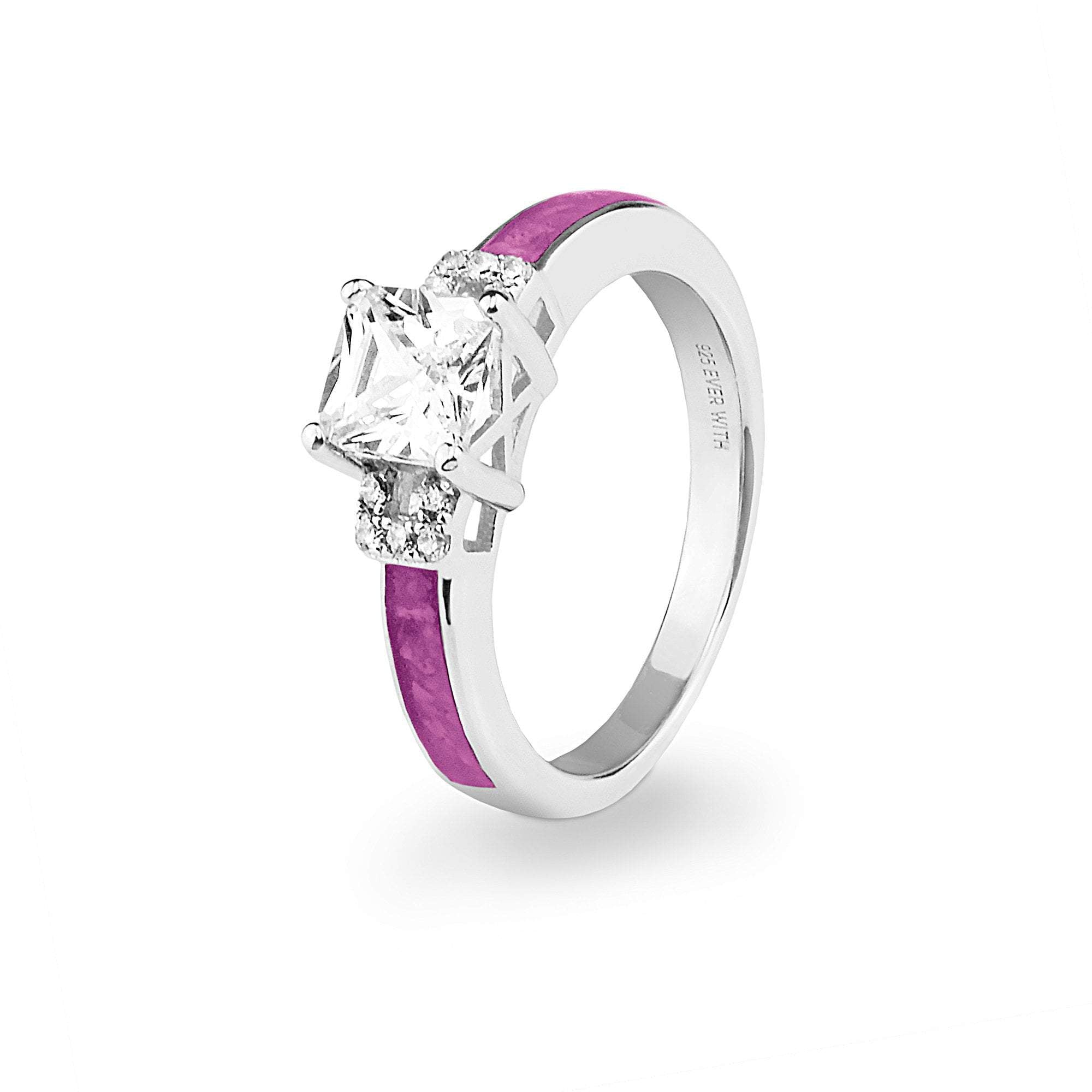 EverWith Ladies Honour Memorial Ashes Ring with Fine Crystals - EverWith Memorial Jewellery - Trade