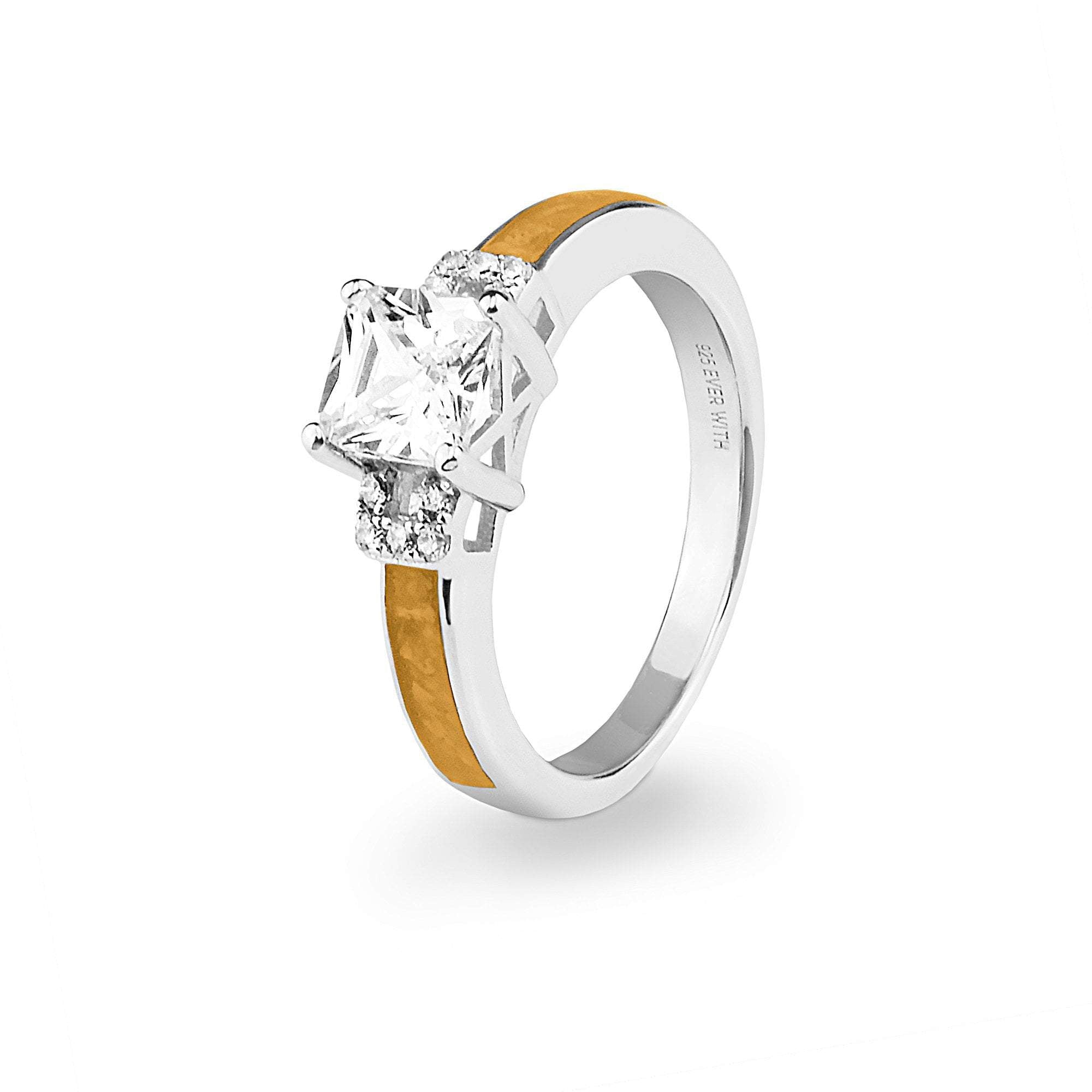 EverWith Ladies Honour Memorial Ashes Ring with Fine Crystals - EverWith Memorial Jewellery - Trade