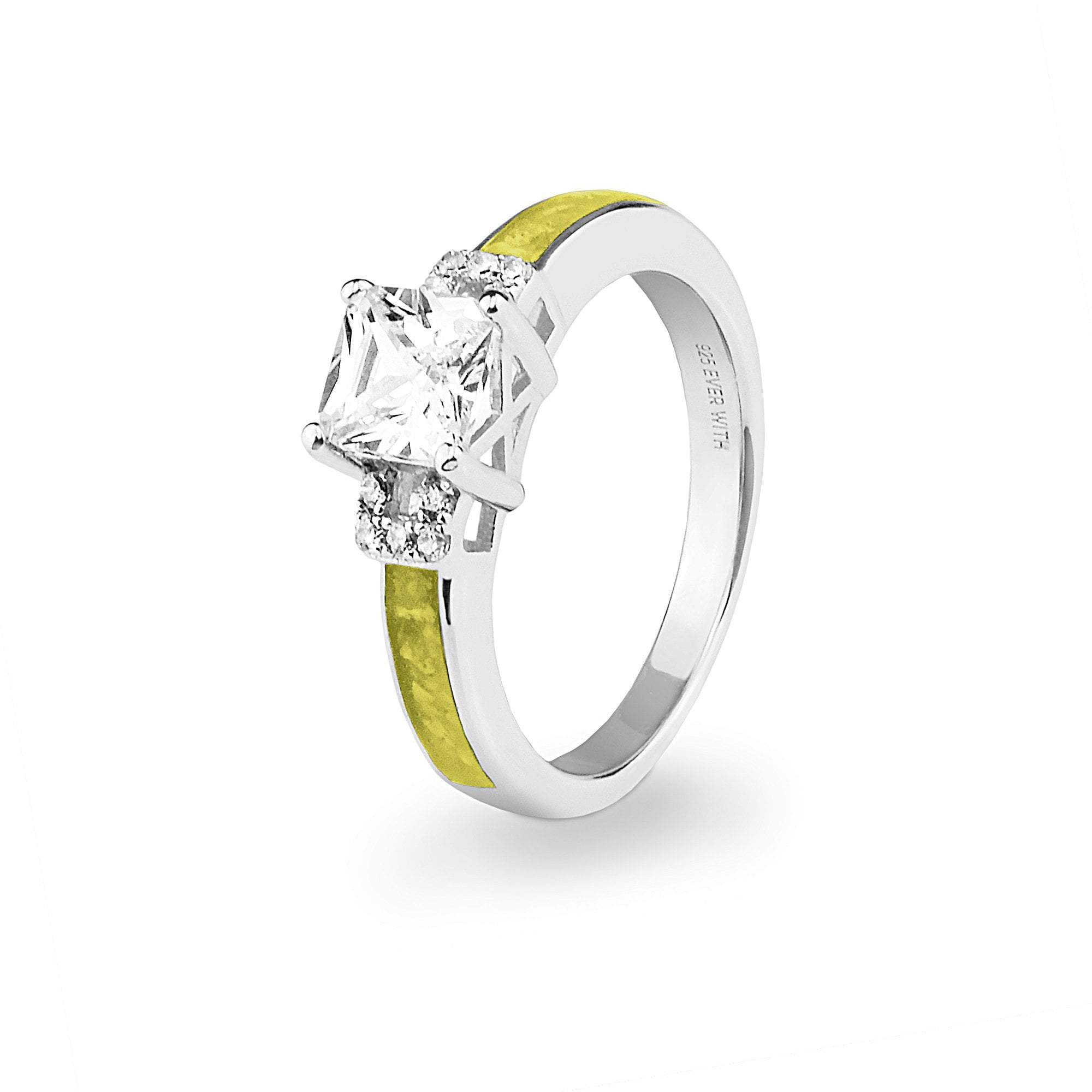 EverWith Ladies Honour Memorial Ashes Ring with Fine Crystals - EverWith Memorial Jewellery - Trade