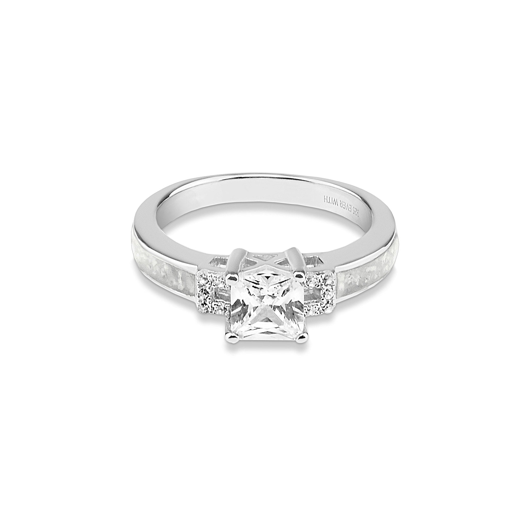 EverWith Ladies Honour Memorial Ashes Ring with Fine Crystals - EverWith Memorial Jewellery - Trade