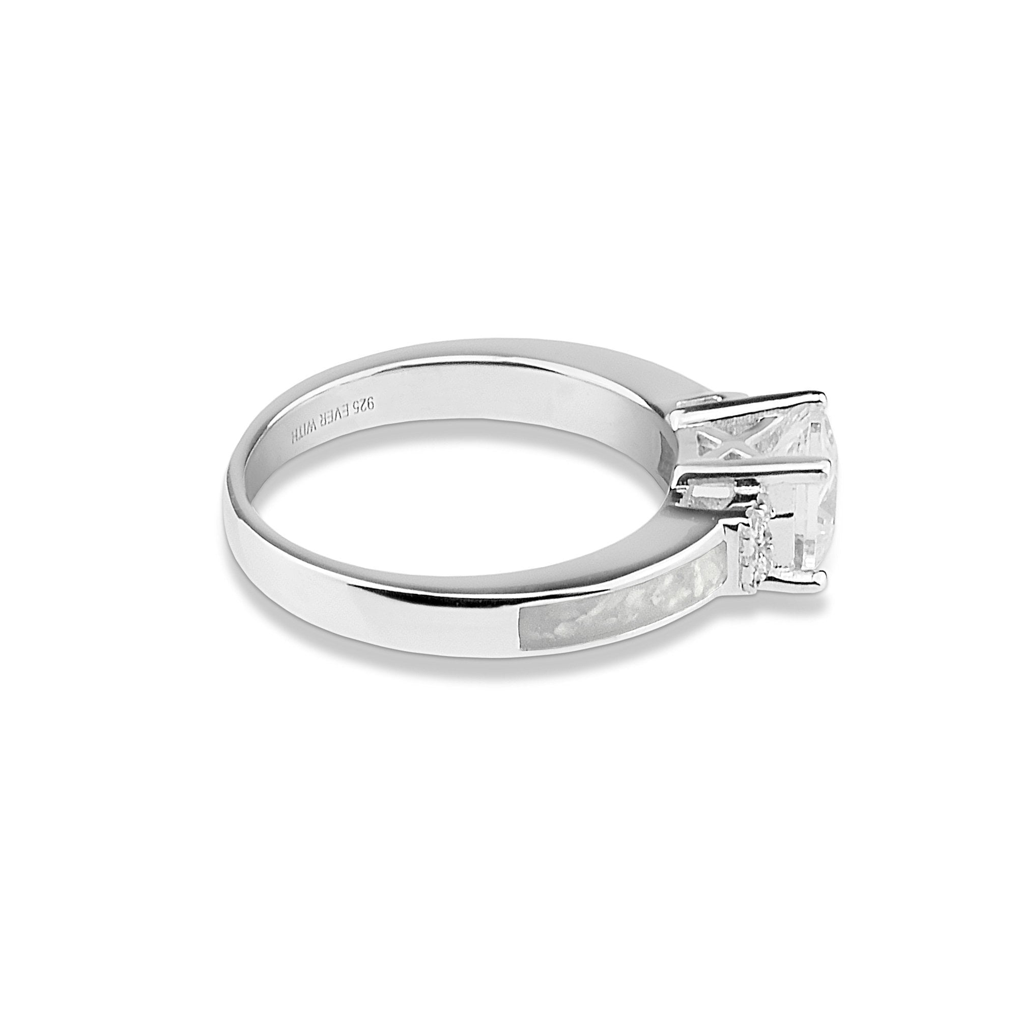 EverWith Ladies Honour Memorial Ashes Ring with Fine Crystals - EverWith Memorial Jewellery - Trade
