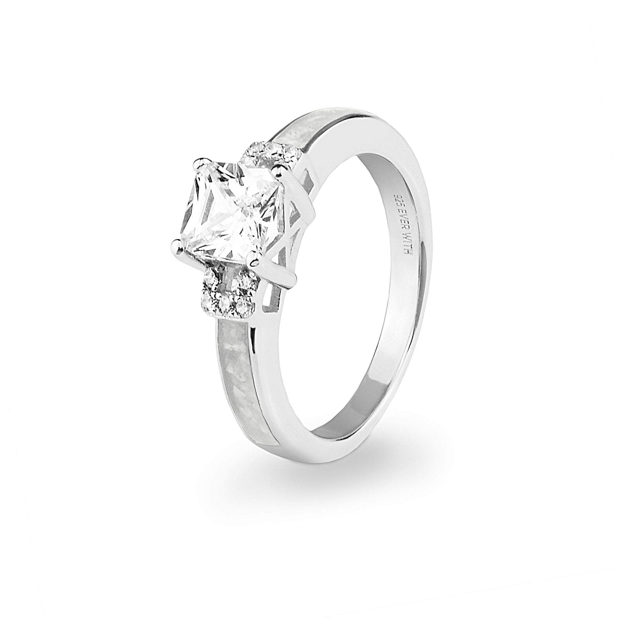 EverWith Ladies Honour Memorial Ashes Ring with Fine Crystals - EverWith Memorial Jewellery - Trade