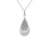 EverWith Ladies Layered Teardrop Memorial Ashes Pendant with Fine Crystals - EverWith Memorial Jewellery - Trade