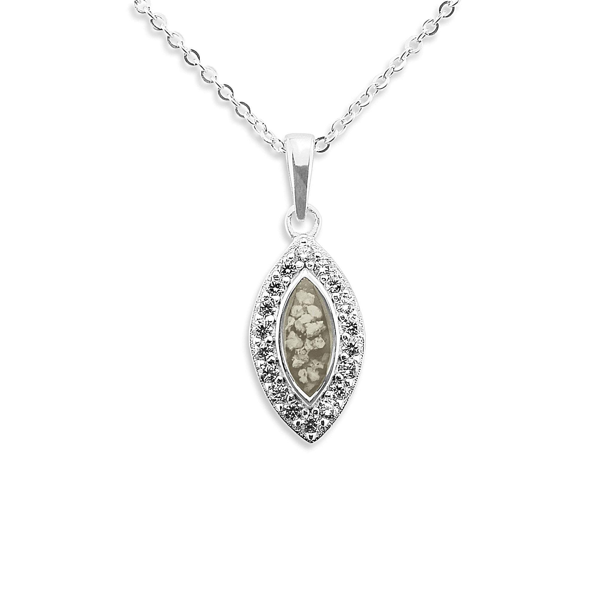 EverWith Ladies Marquise Memorial Ashes Pendant with Fine Crystals - EverWith Memorial Jewellery - Trade