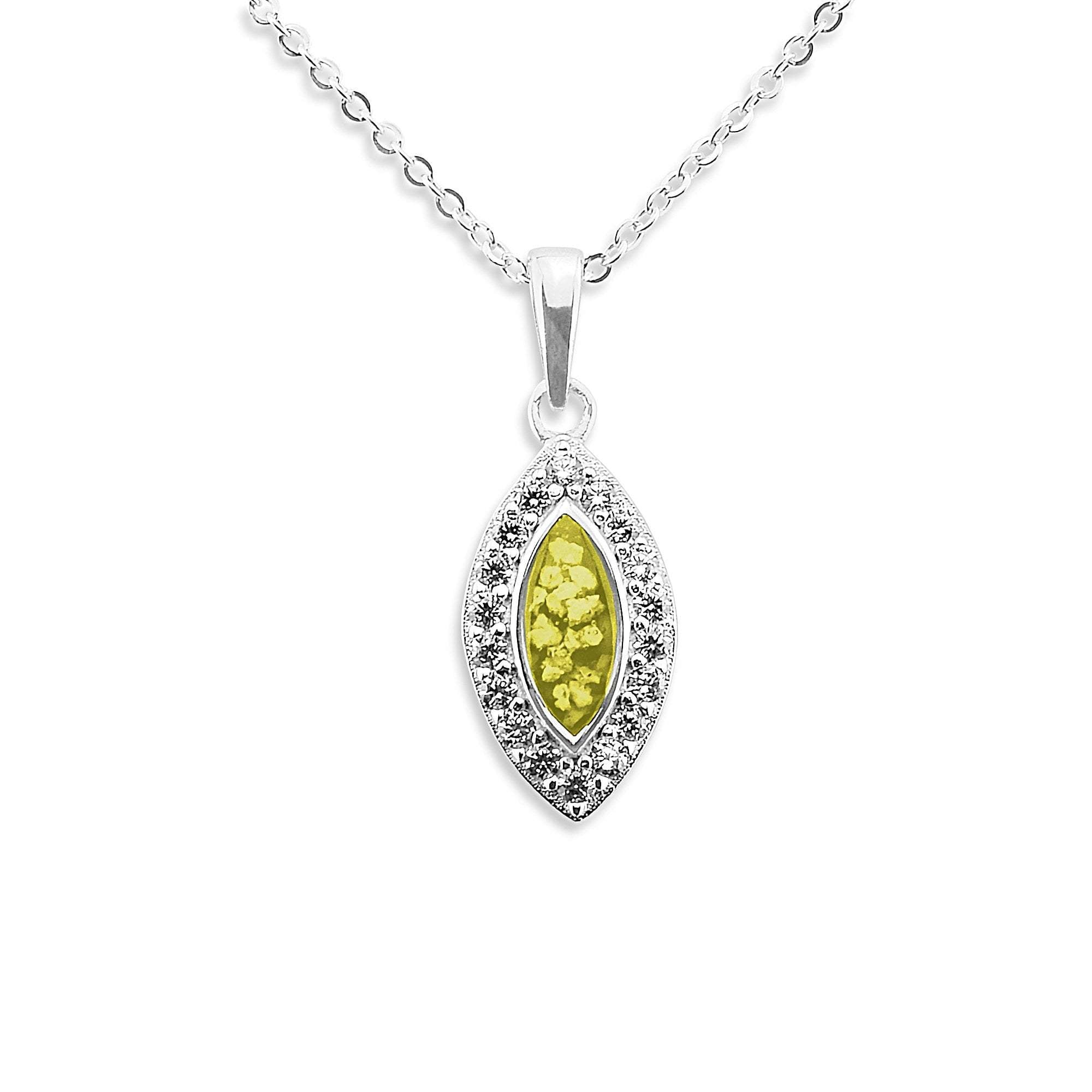 EverWith Ladies Marquise Memorial Ashes Pendant with Fine Crystals - EverWith Memorial Jewellery - Trade