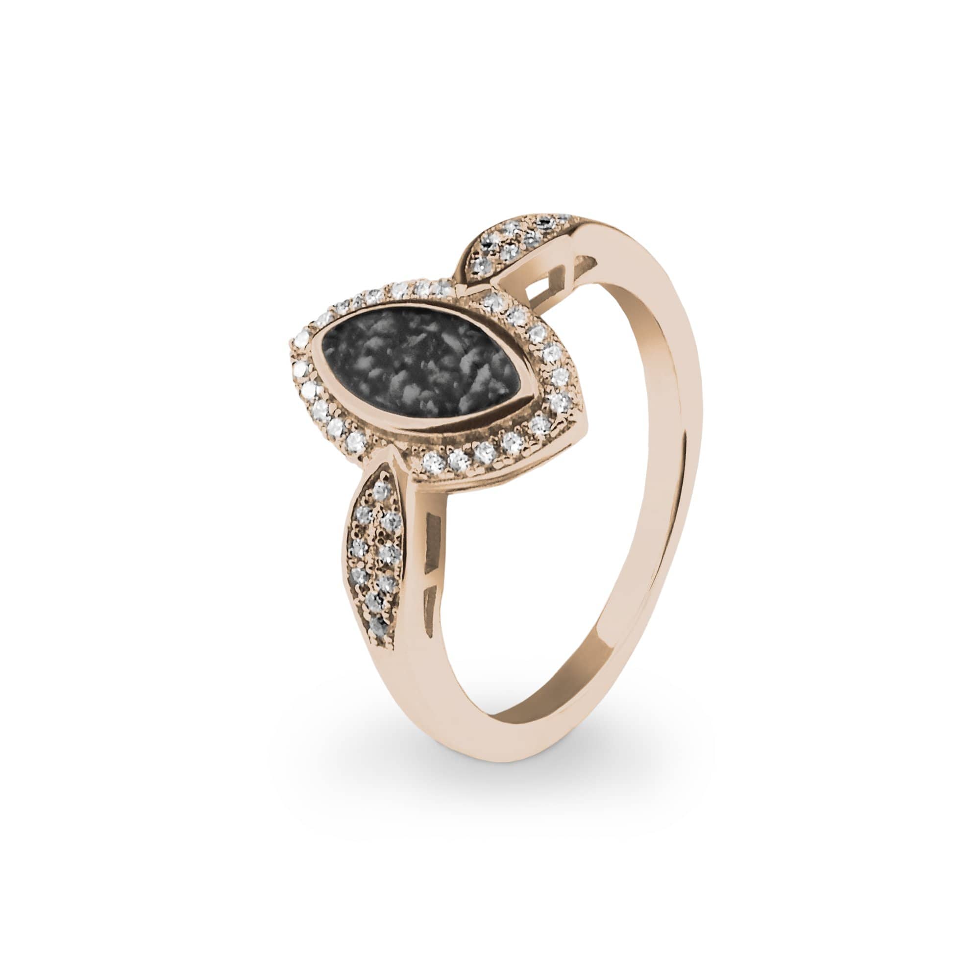 EverWith Ladies Marquise Memorial Ashes Ring with Fine Crystals - EverWith Memorial Jewellery - Trade