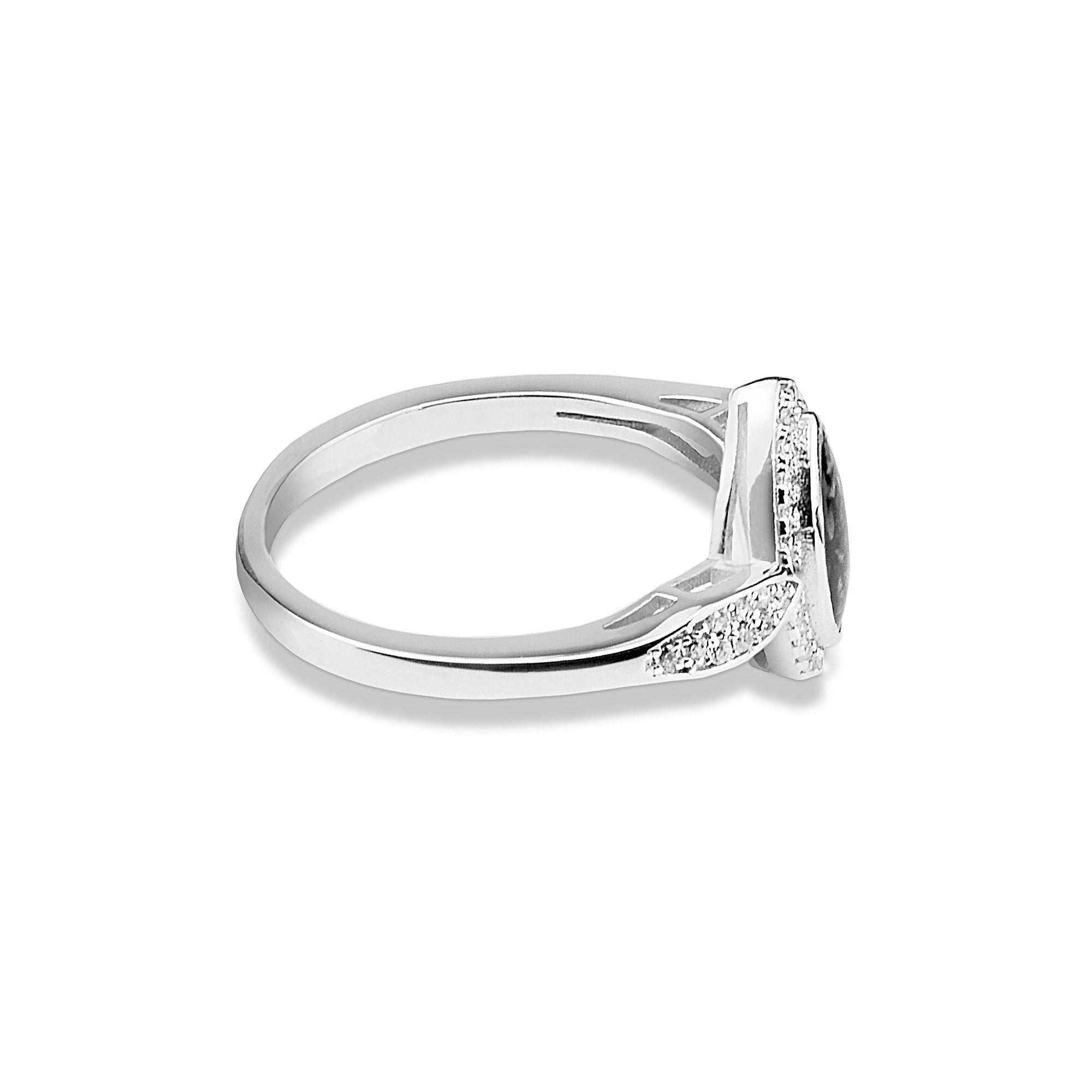 EverWith Ladies Marquise Memorial Ashes Ring with Fine Crystals - EverWith Memorial Jewellery - Trade