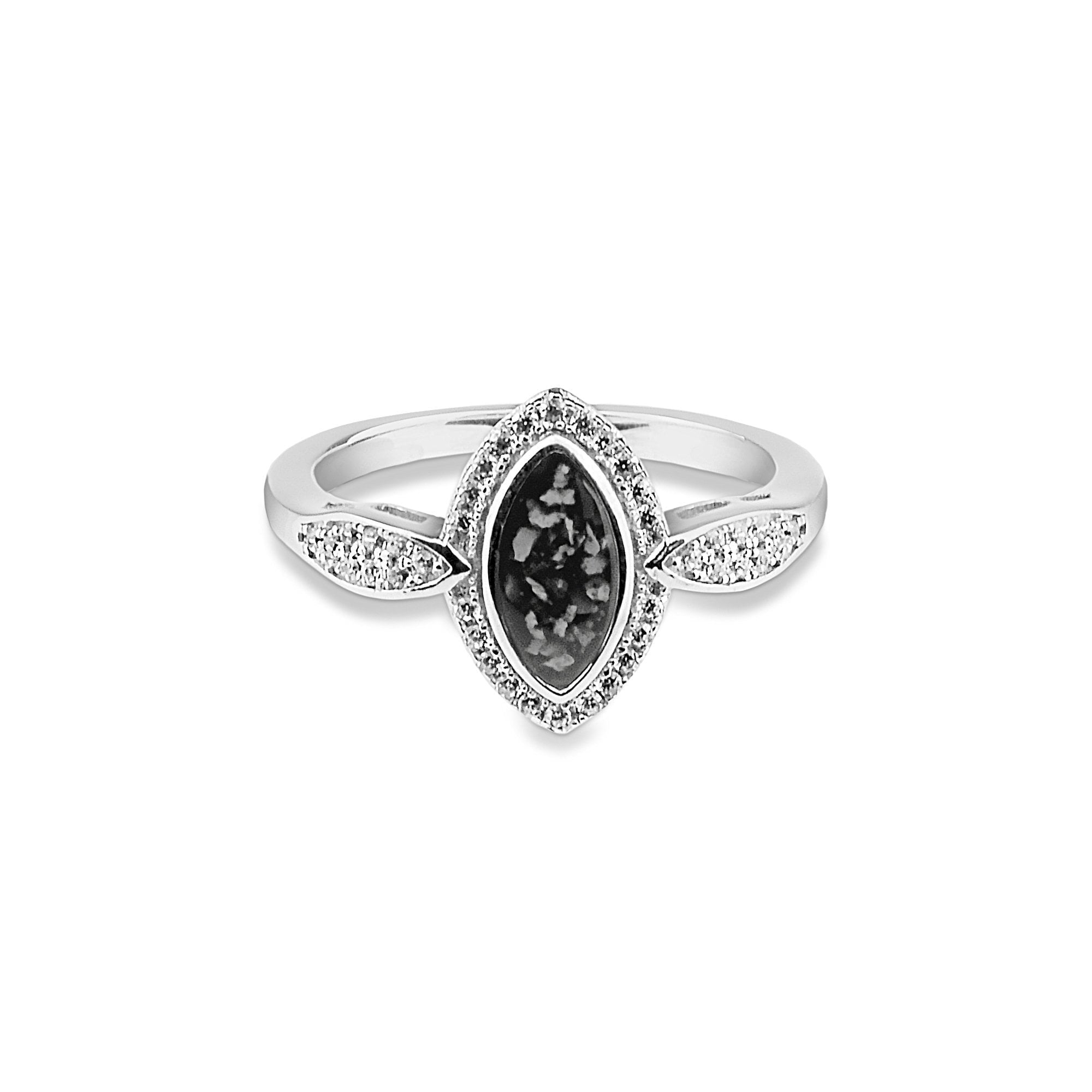 EverWith Ladies Marquise Memorial Ashes Ring with Fine Crystals - EverWith Memorial Jewellery - Trade