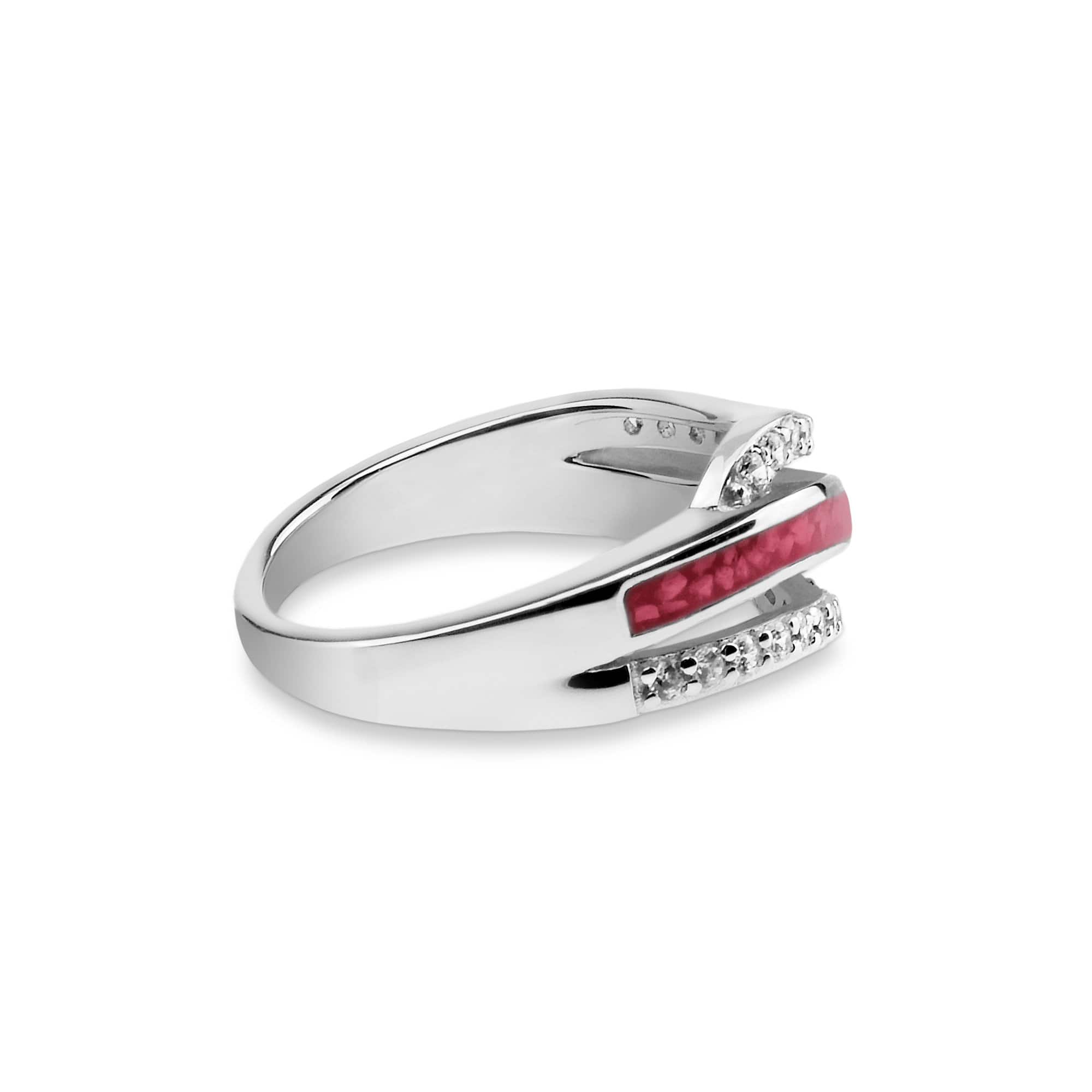 EverWith Ladies Oceans Memorial Ashes Ring with Fine Crystals - EverWith Memorial Jewellery - Trade