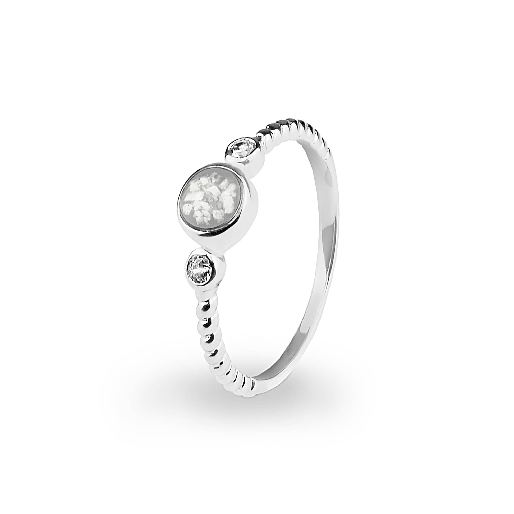 EverWith Ladies Peace Memorial Ashes Ring with Fine Crystals - EverWith Memorial Jewellery - Trade