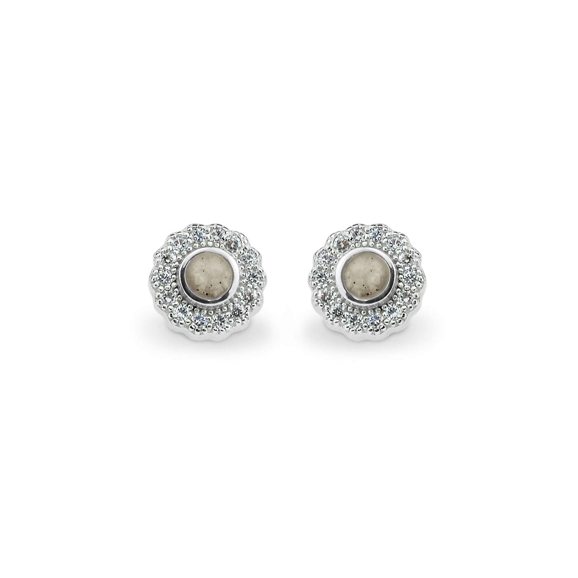 EverWith Ladies Petals Memorial Ashes Earrings with Fine Crystals - EverWith Memorial Jewellery - Trade
