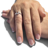 EverWith Ladies Petals Memorial Ashes Ring with Fine Crystals - EverWith Memorial Jewellery - Trade