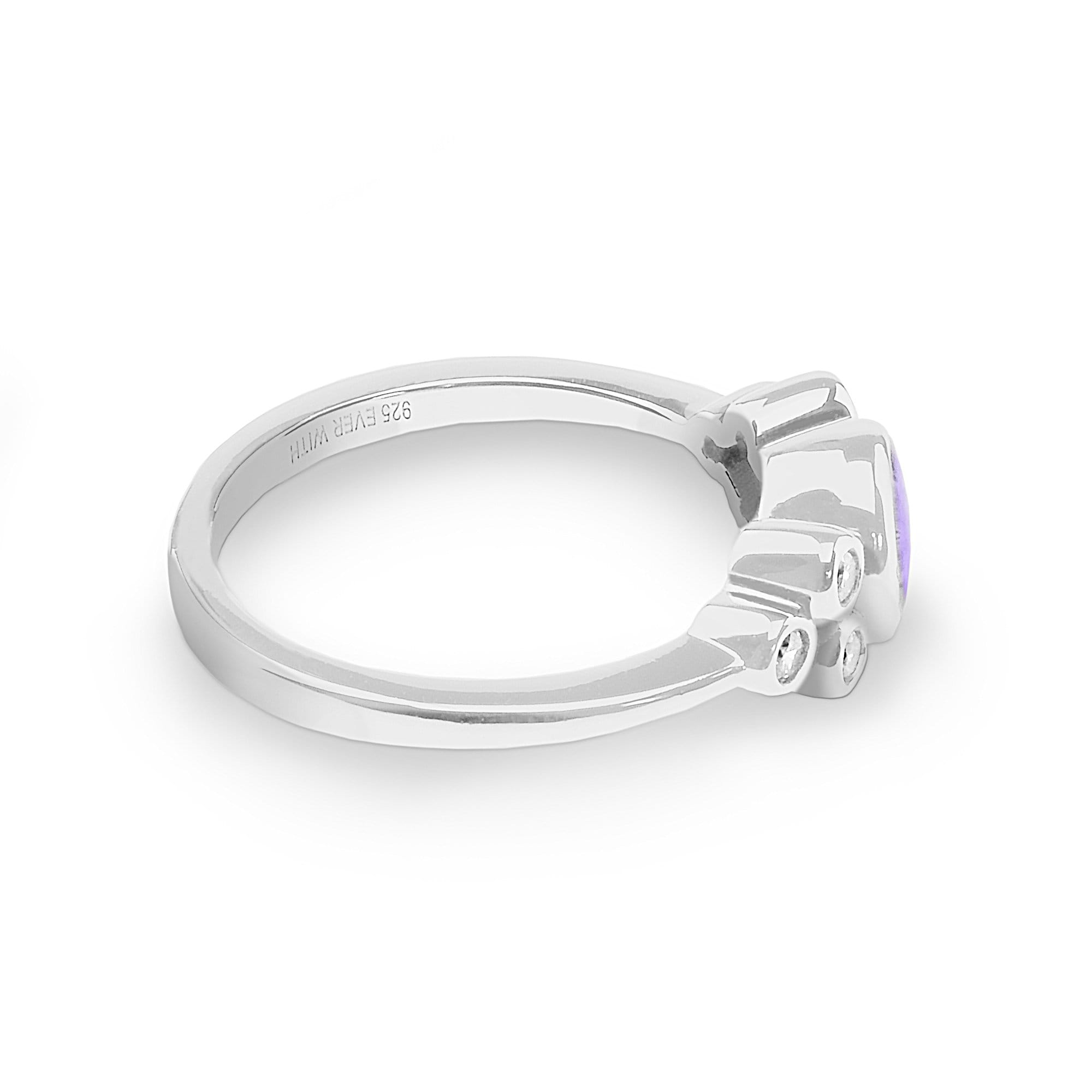 EverWith Ladies Praise Memorial Ashes Ring with Fine Crystals - EverWith Memorial Jewellery - Trade