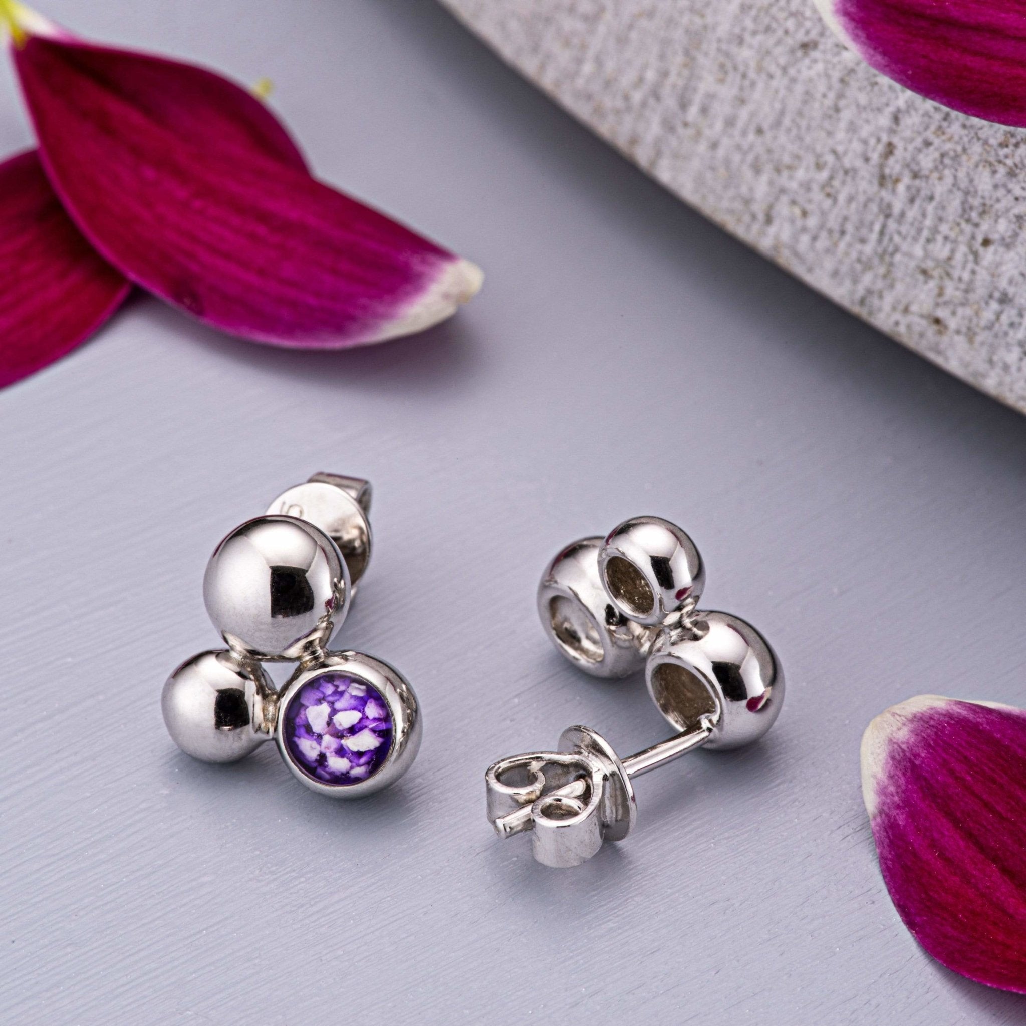 EverWith™ Ladies Rondure Array Memorial Ashes Earrings - EverWith Memorial Jewellery - Trade