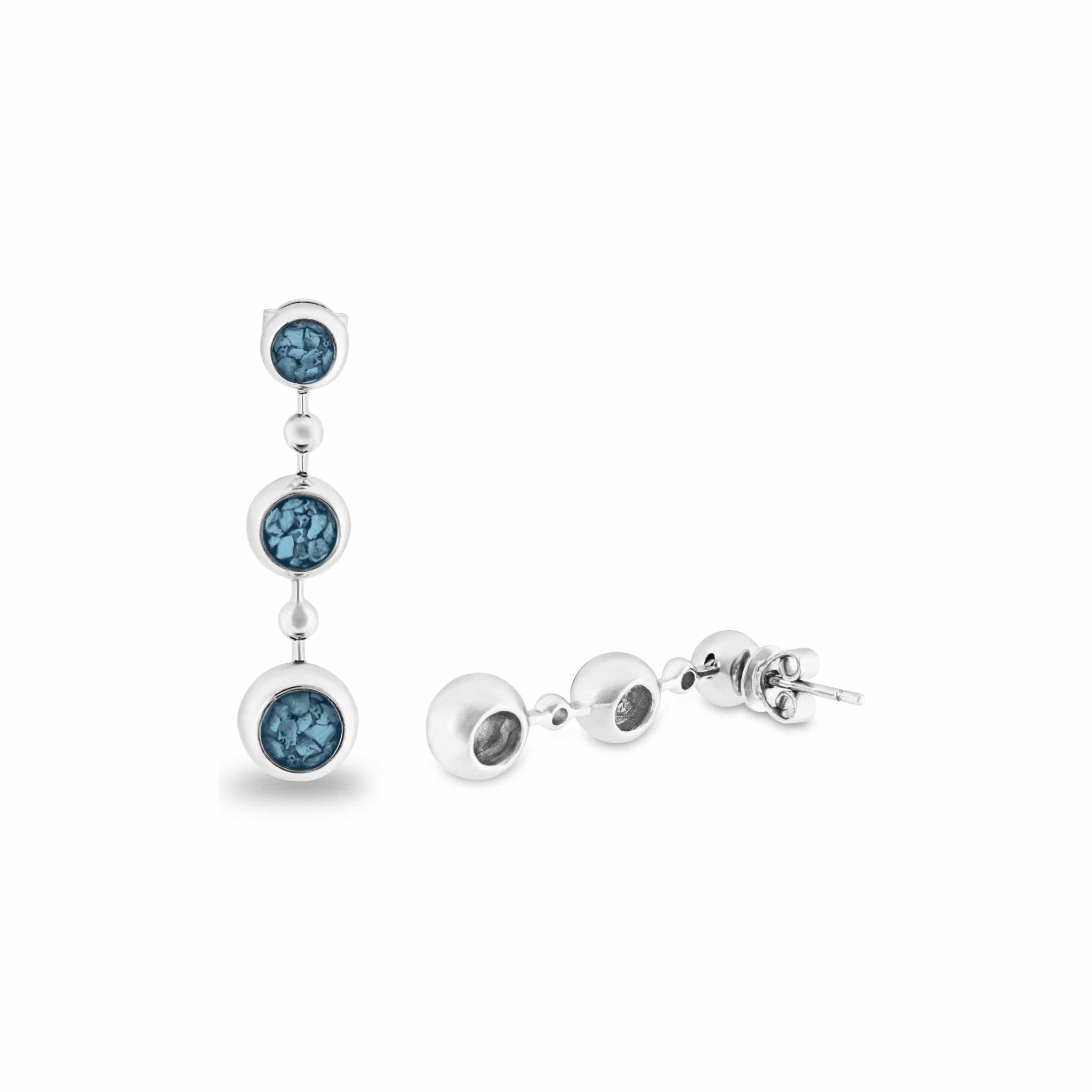 EverWith™ Ladies Rondure Array Triple Drop Memorial Ashes Earrings - EverWith Memorial Jewellery - Trade