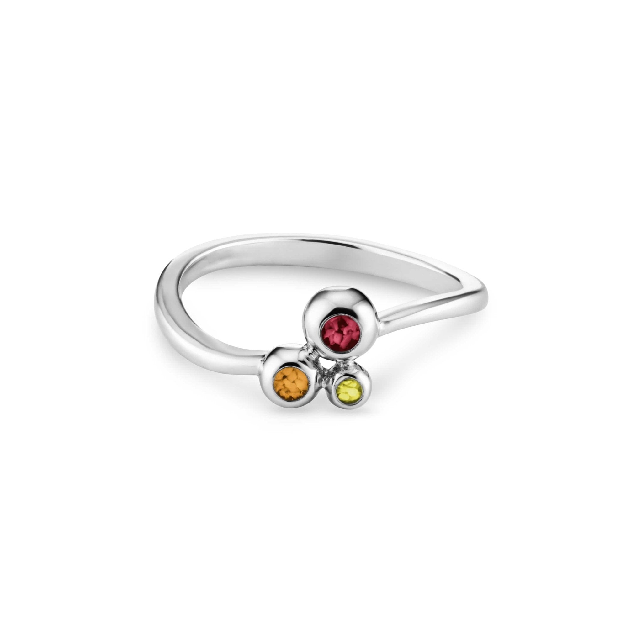 EverWith™ Ladies Rondure Array Triple Memorial Ashes Ring - EverWith Memorial Jewellery - Trade