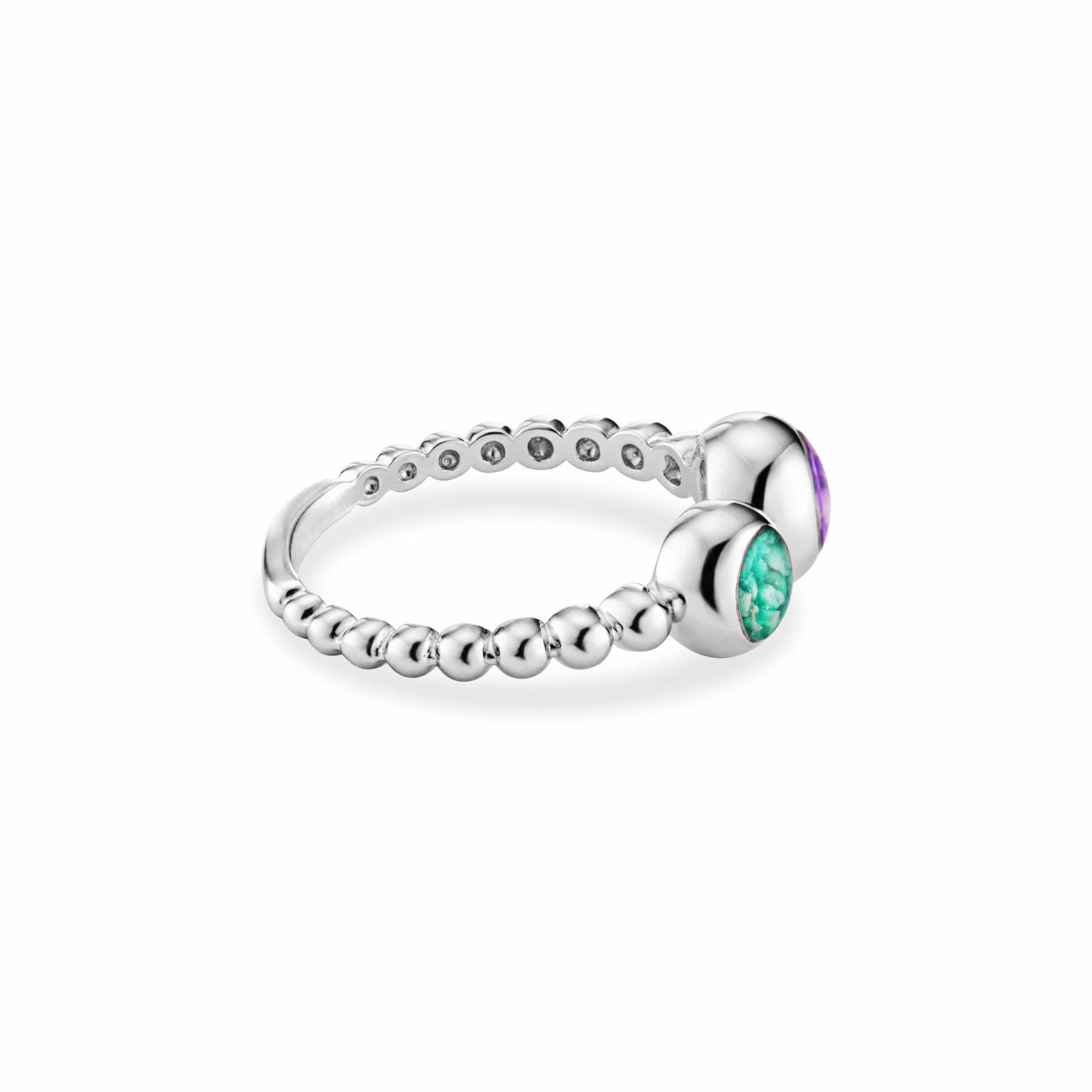 EverWith™ Ladies Rondure Double Array Bubble Band Memorial Ashes Ring - EverWith Memorial Jewellery - Trade