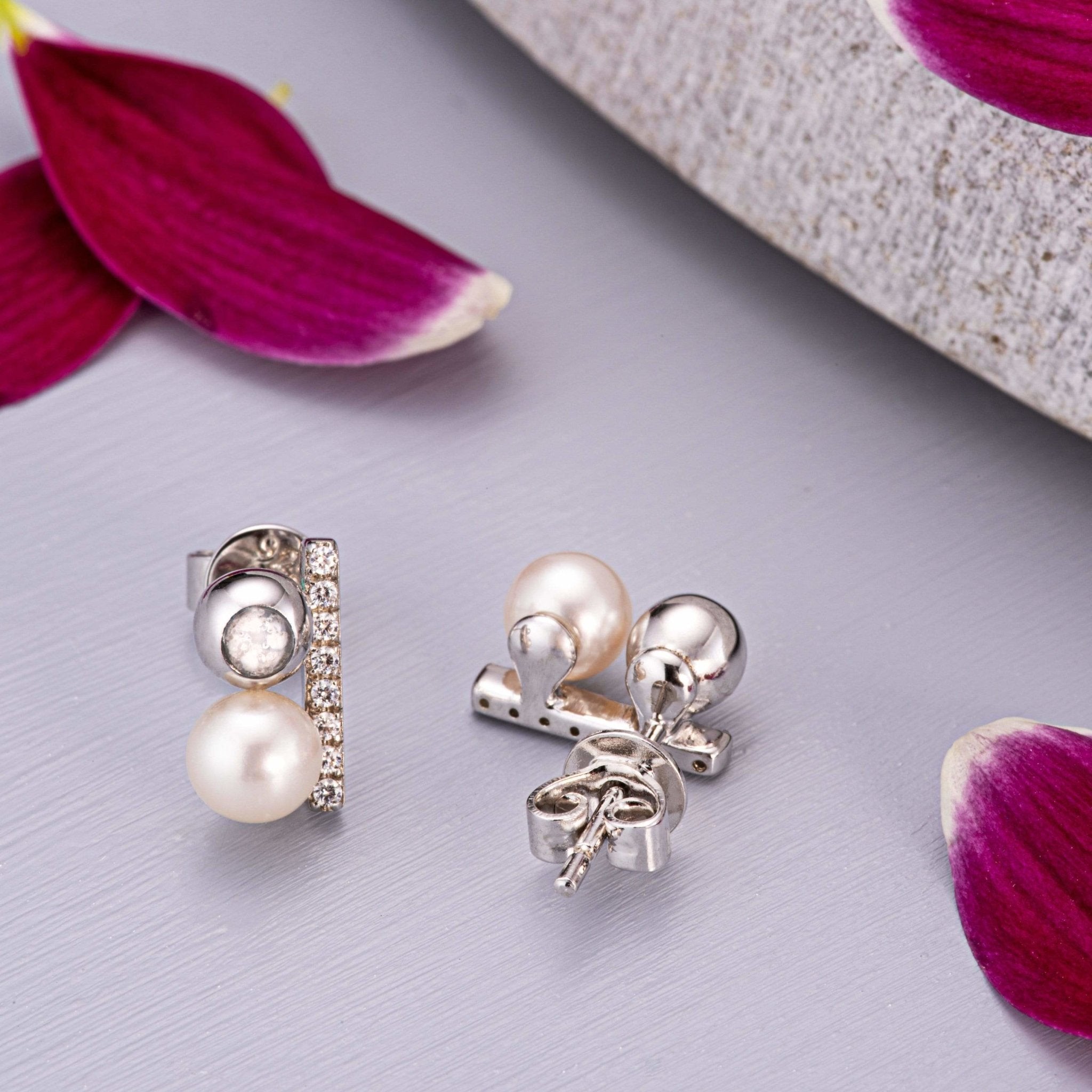 EverWith™ Ladies Rondure Opulence Memorial Ashes Earrings - EverWith Memorial Jewellery - Trade