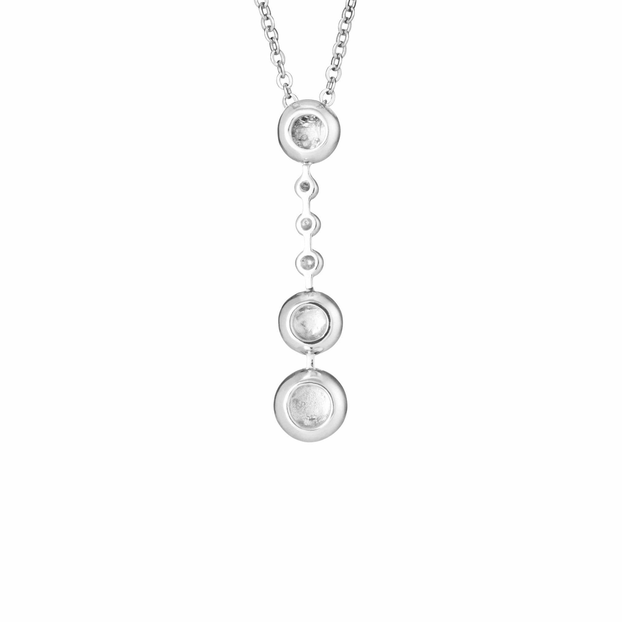 EverWith™ Ladies Rondure Triple Ball Drop Memorial Ashes Necklace - EverWith Memorial Jewellery - Trade