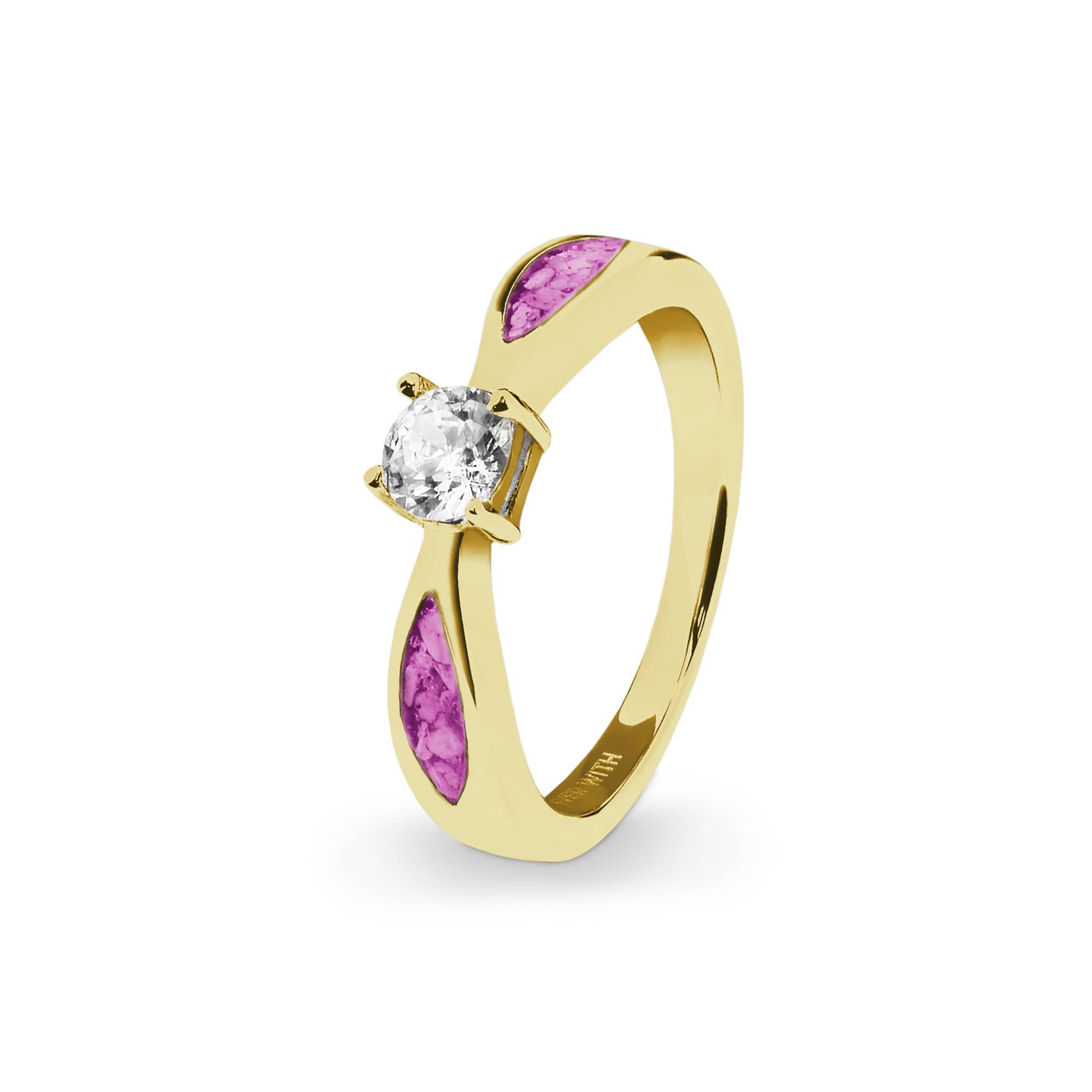 EverWith™ Ladies Solitaire Memorial Ashes Ring with Swarovski Crystals - EverWith Memorial Jewellery - Trade