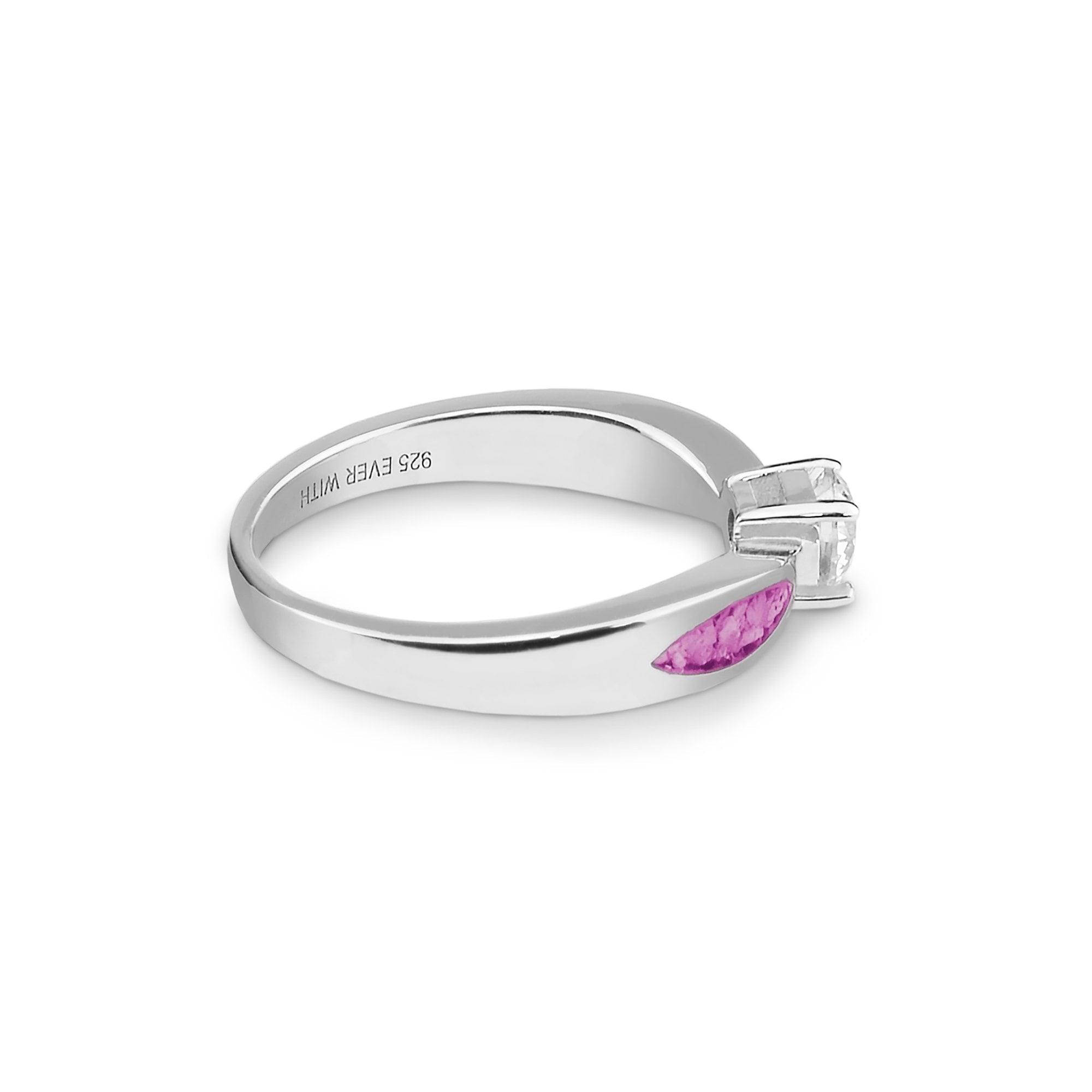 EverWith™ Ladies Solitaire Memorial Ashes Ring with Swarovski Crystals - EverWith Memorial Jewellery - Trade