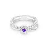 EverWith™ Ladies Sweetheart Memorial Ashes Ring with Swarovski Crystals - EverWith Memorial Jewellery - Trade