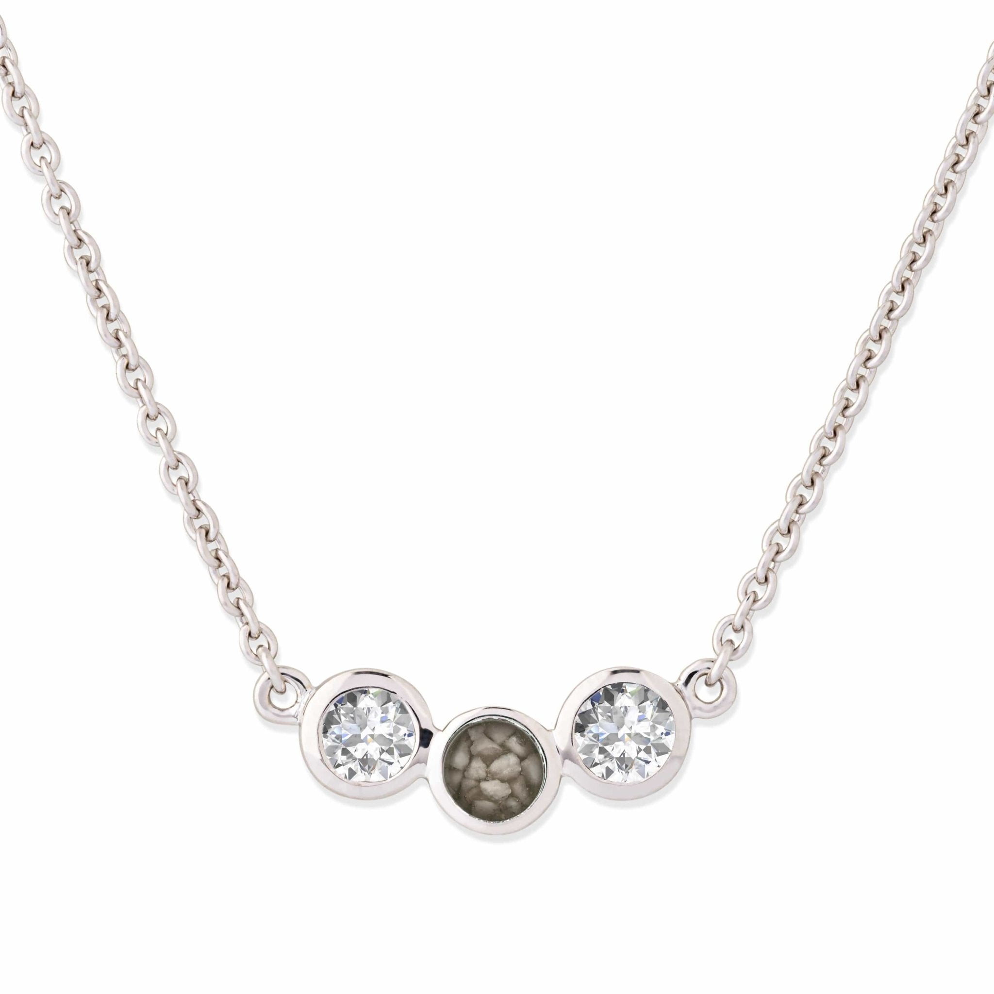 EverWith Ladies Three Of Us Memorial Ashes Necklace - EverWith Memorial Jewellery - Trade