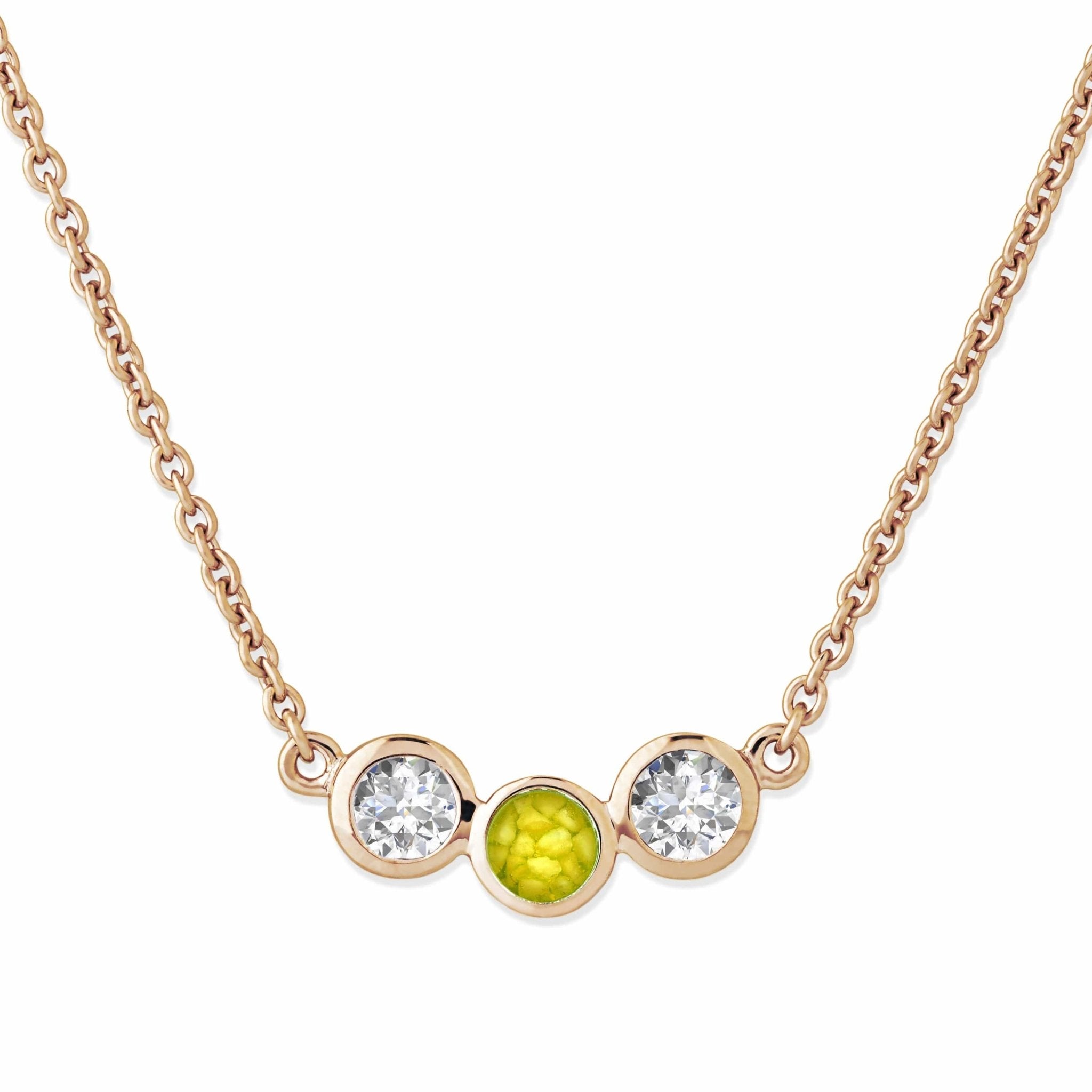 EverWith Ladies Three Of Us Memorial Ashes Necklace - EverWith Memorial Jewellery - Trade