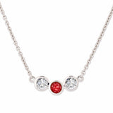 EverWith Ladies Three Of Us Memorial Ashes Necklace - EverWith Memorial Jewellery - Trade