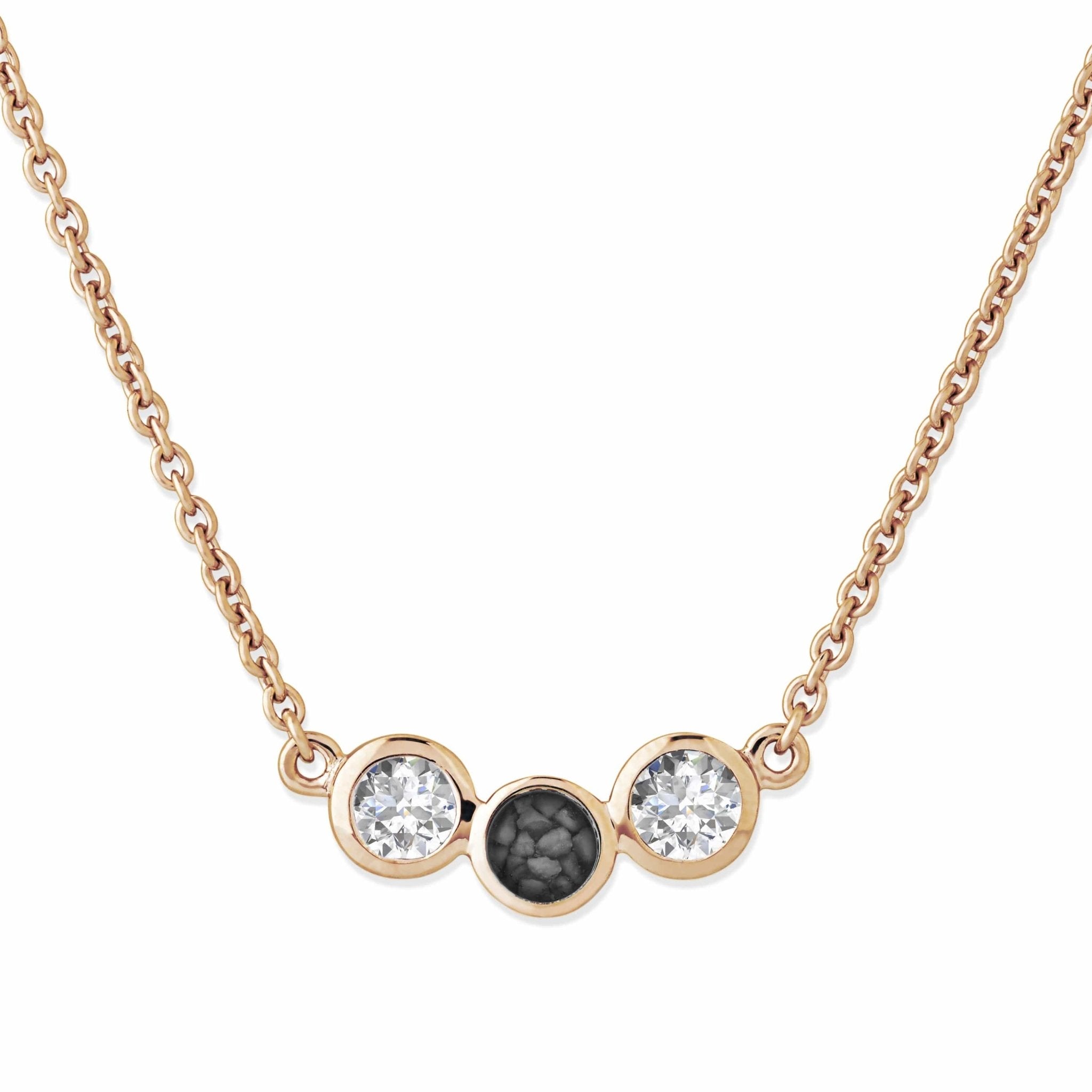 EverWith Ladies Three Of Us Memorial Ashes Necklace - EverWith Memorial Jewellery - Trade