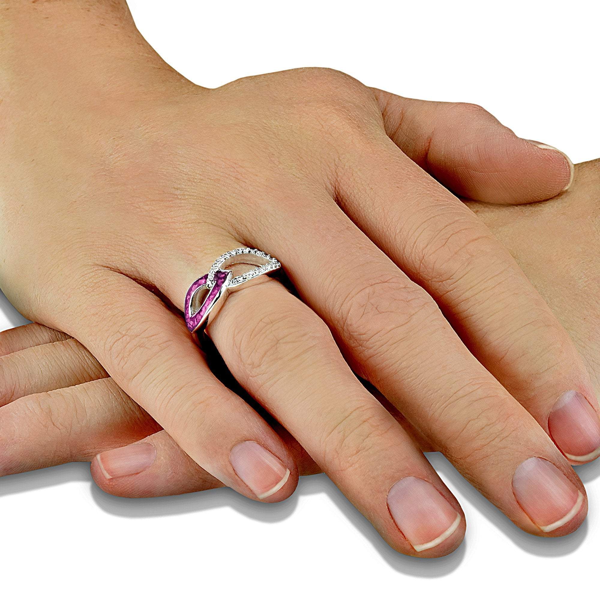 EverWith™ Ladies Unity Memorial Ashes Ring with Swarovski Crystals - EverWith Memorial Jewellery - Trade