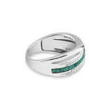 EverWith™ Ladies Waves Memorial Ashes Ring with Swarovski Crystals - EverWith Memorial Jewellery - Trade