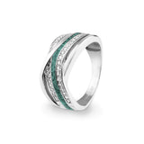 EverWith™ Ladies Waves Memorial Ashes Ring with Swarovski Crystals - EverWith Memorial Jewellery - Trade