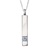 EverWith™ Self-fill Bar Memorial Ashes Pendant with Crystal - EverWith Memorial Jewellery - Trade