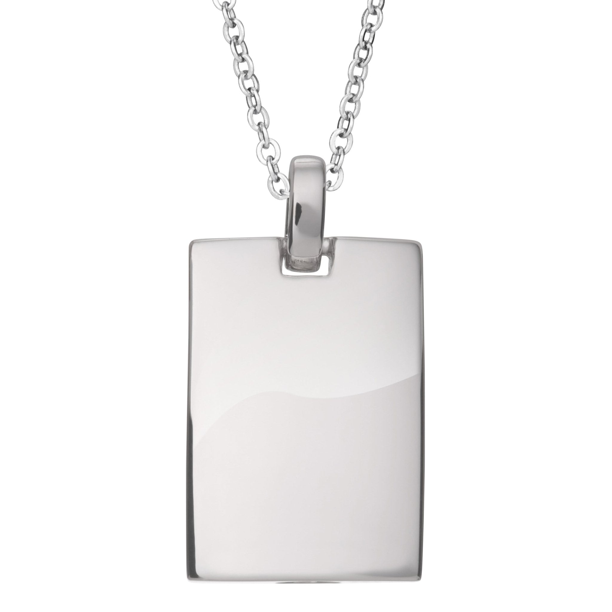 EverWith™ Self-fill Black Dog Tag Memorial Ashes Pendant with Crystals - EverWith Memorial Jewellery - Trade