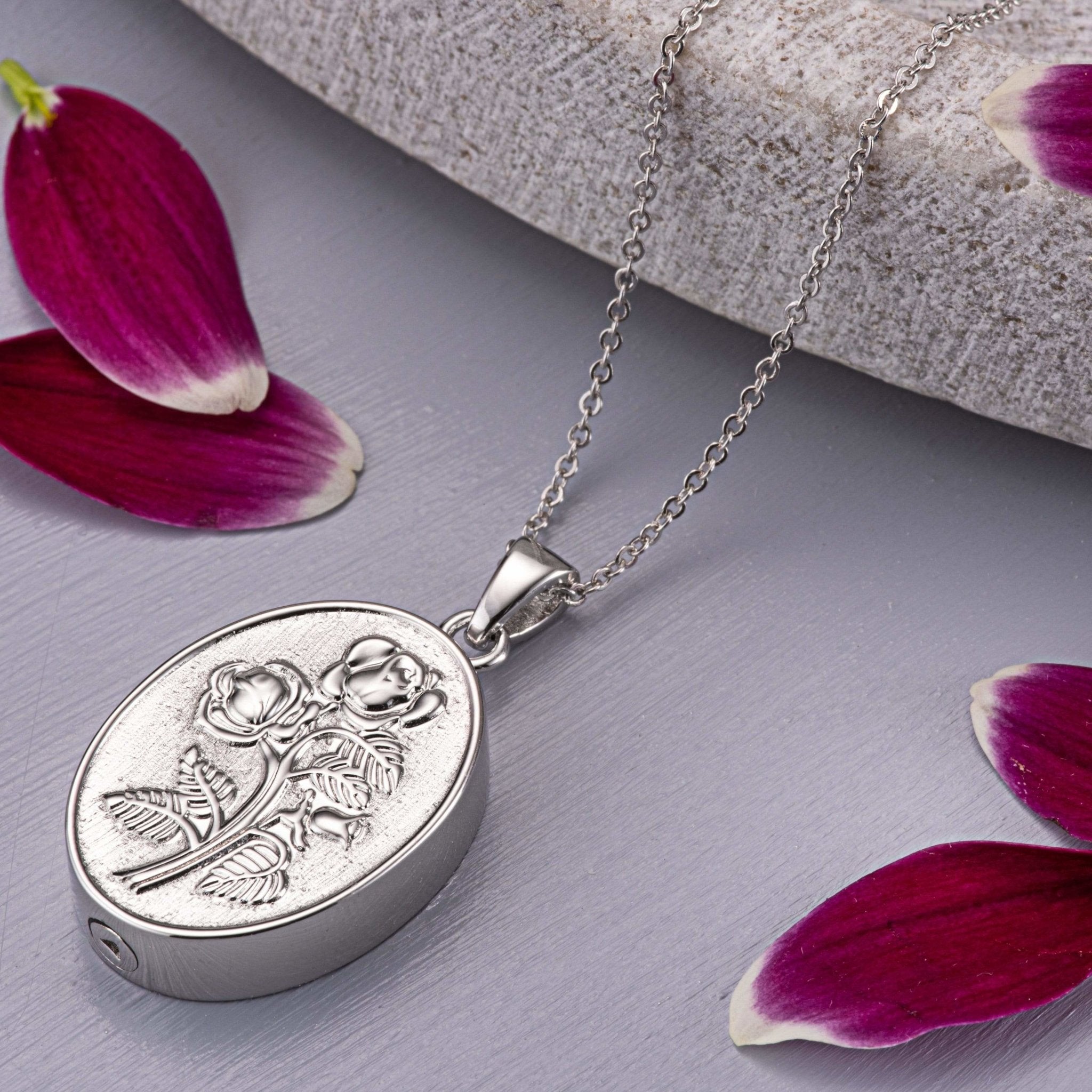 EverWith™ Self-fill Blossoming Rose Memorial Ashes Pendant - EverWith Memorial Jewellery - Trade