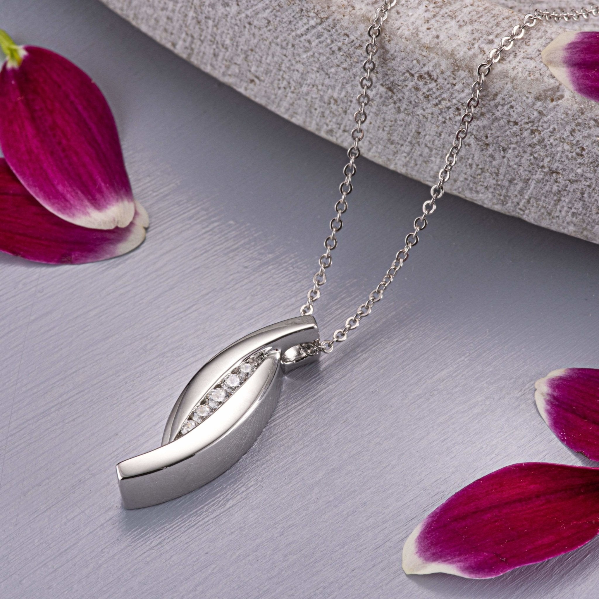 EverWith™ Self-fill Encompass Memorial Ashes Pendant with Crystals - EverWith Memorial Jewellery - Trade
