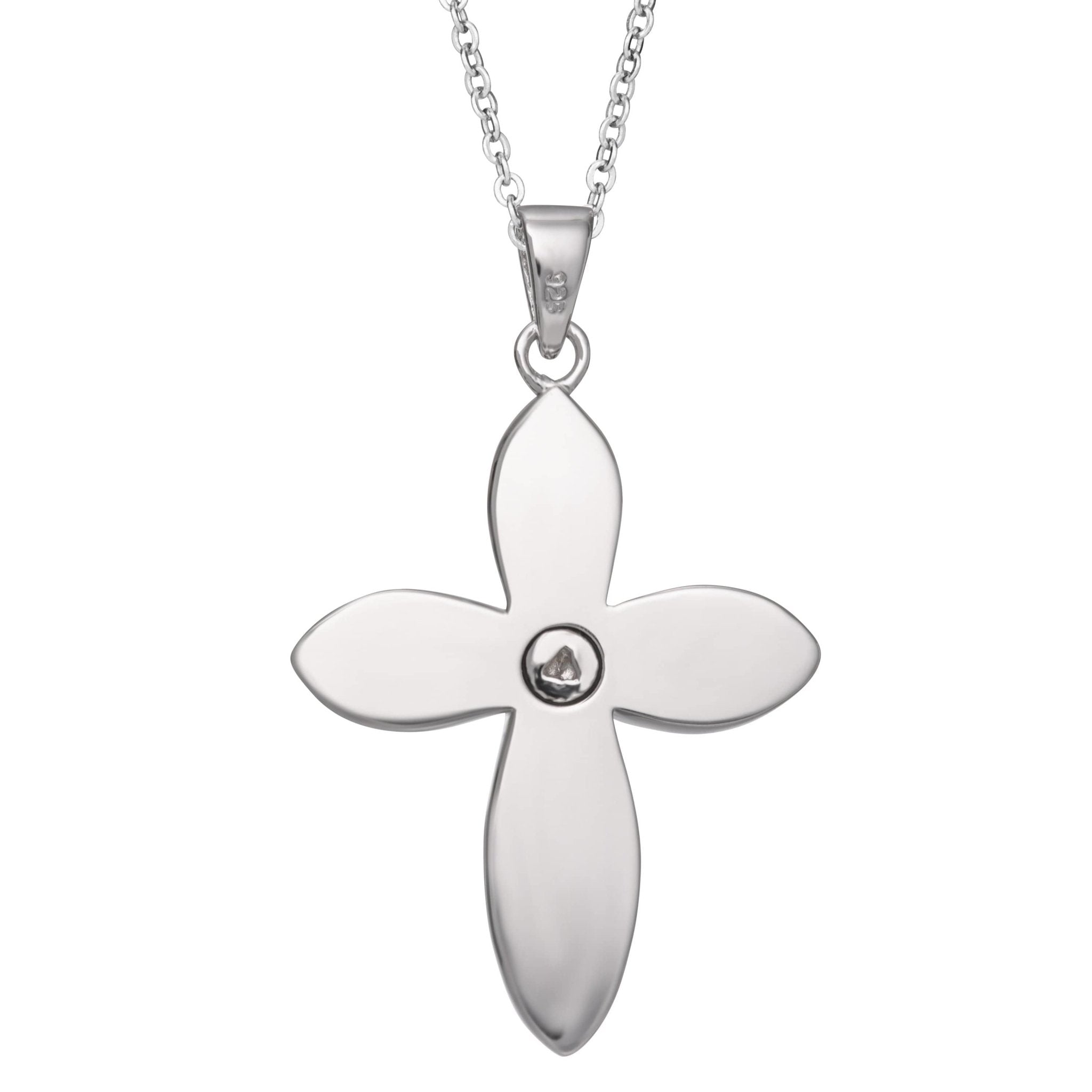 EverWith™ Self-fill Infinity Cross Memorial Ashes Pendant with Crystals - EverWith Memorial Jewellery - Trade