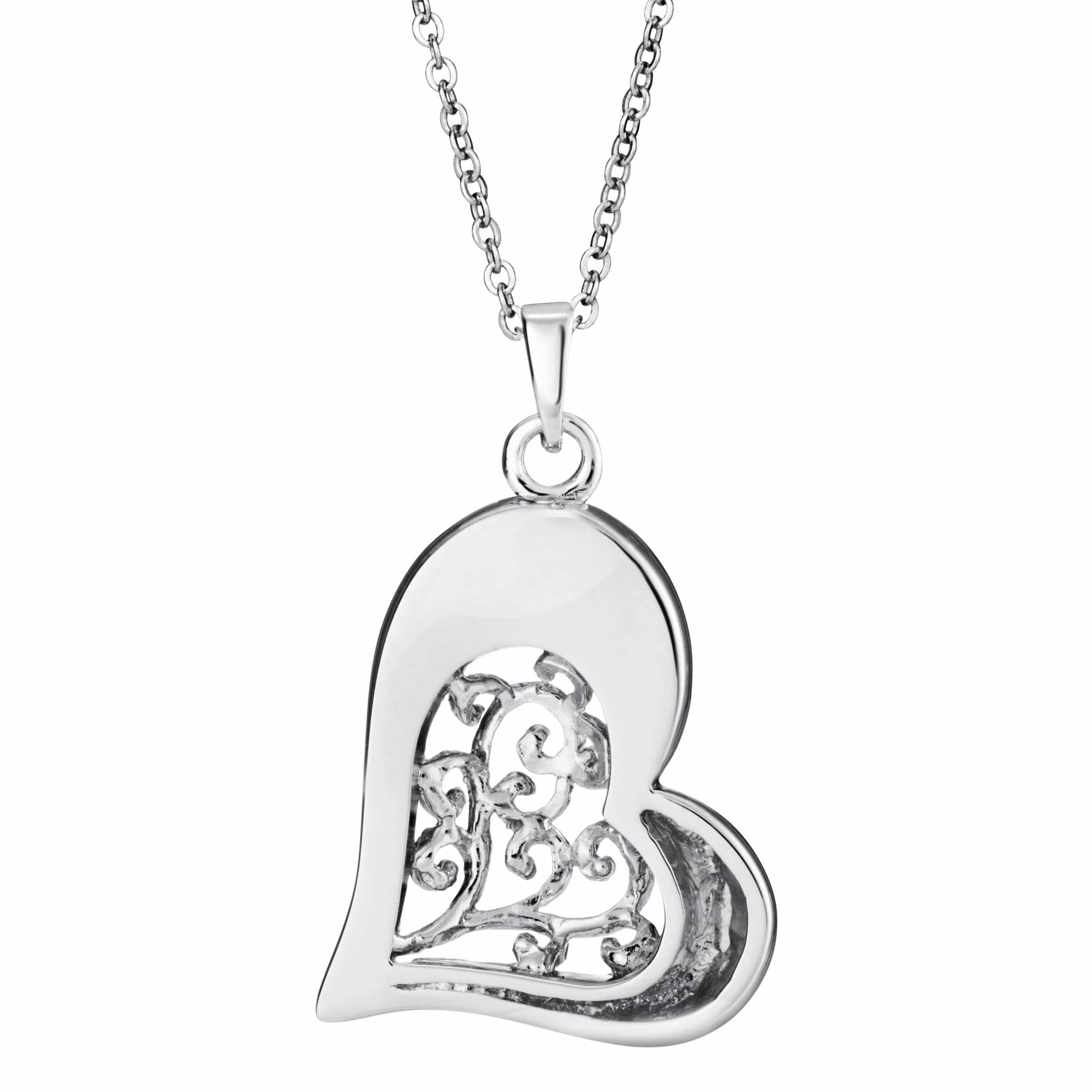 EverWith™ Self Fill Intricate Heart Memorial Ashes Pendant - EverWith Memorial Jewellery - Trade