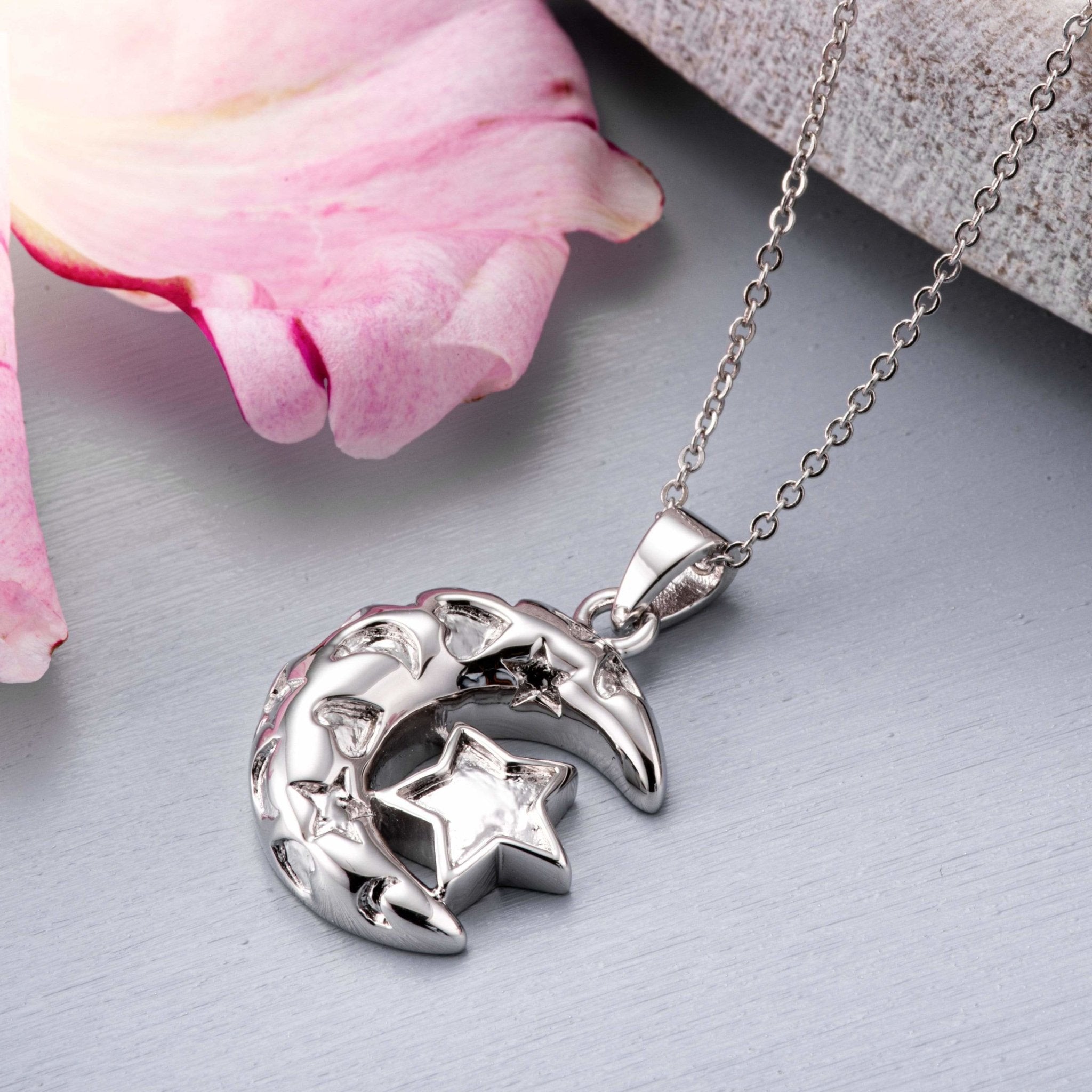 EverWith™ Self-fill Moon and Stars Memorial Ashes Pendant - EverWith Memorial Jewellery - Trade