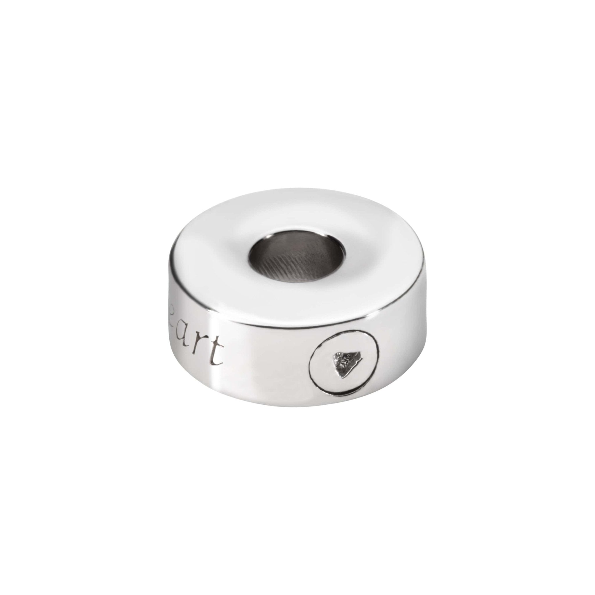 EverWith™ Self-fill Round Always in my Heart Memorial Ashes Charm Bead - EverWith Memorial Jewellery - Trade